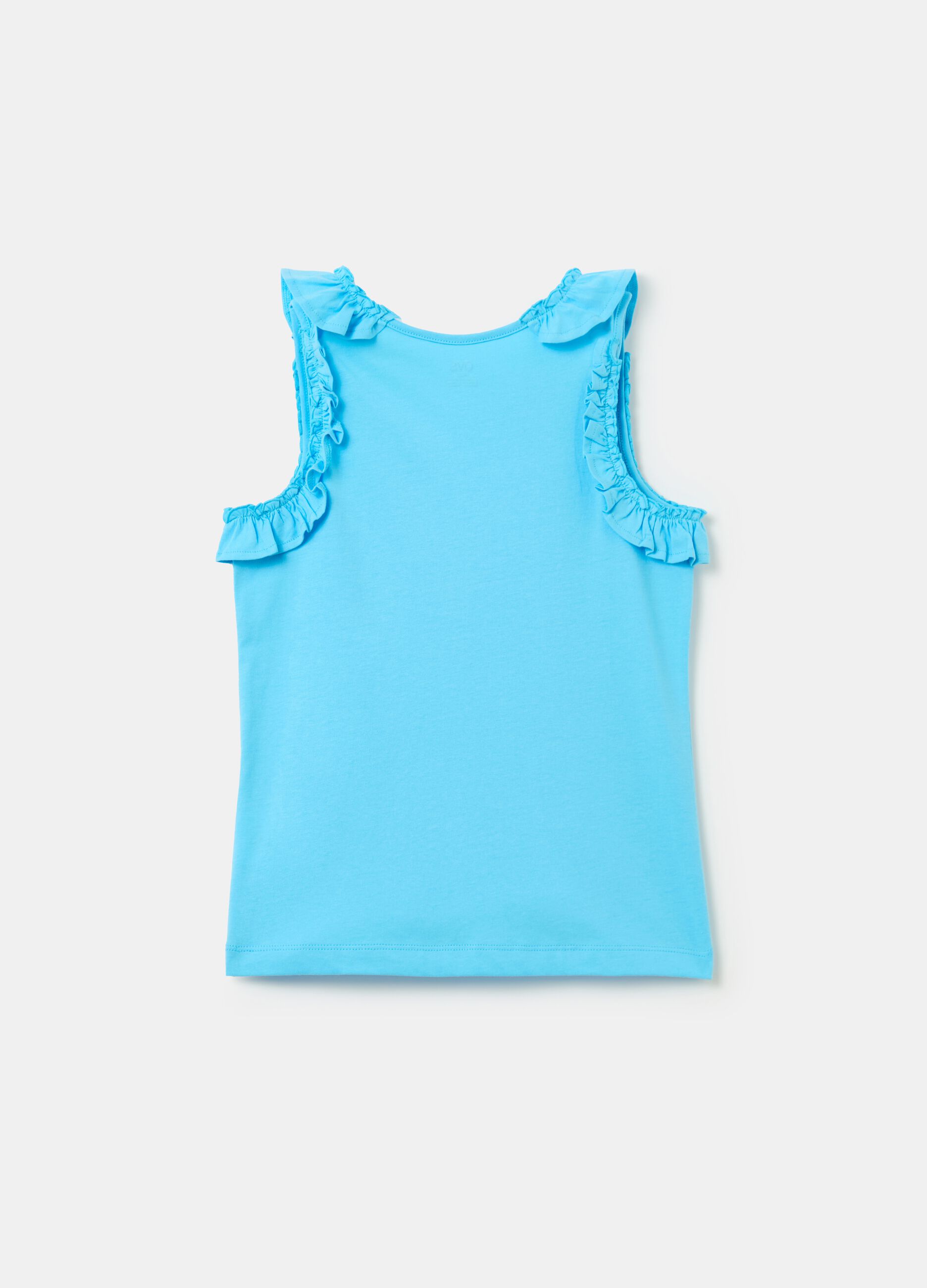 Tank top with flounce