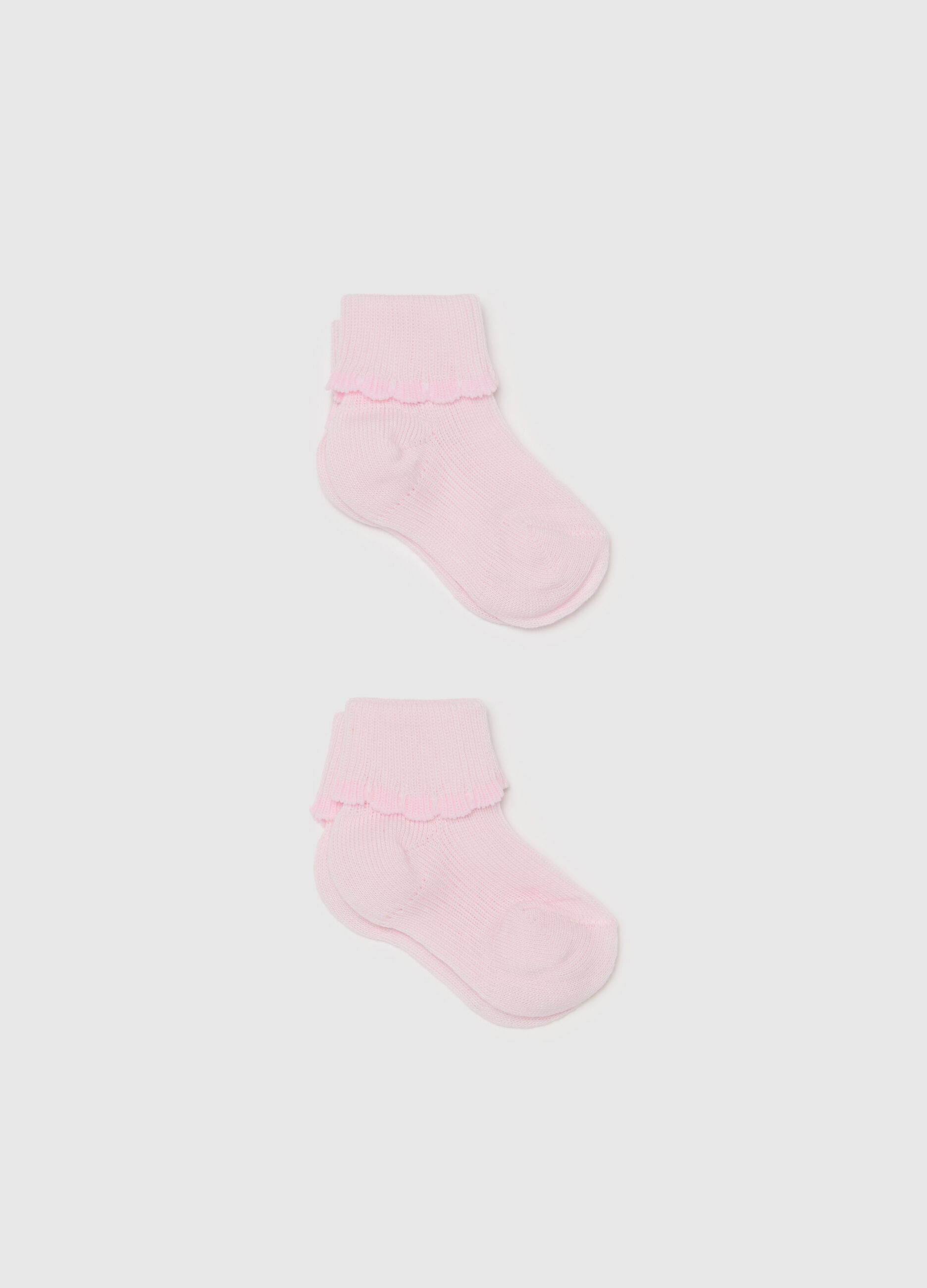 Two-pack socks with fold