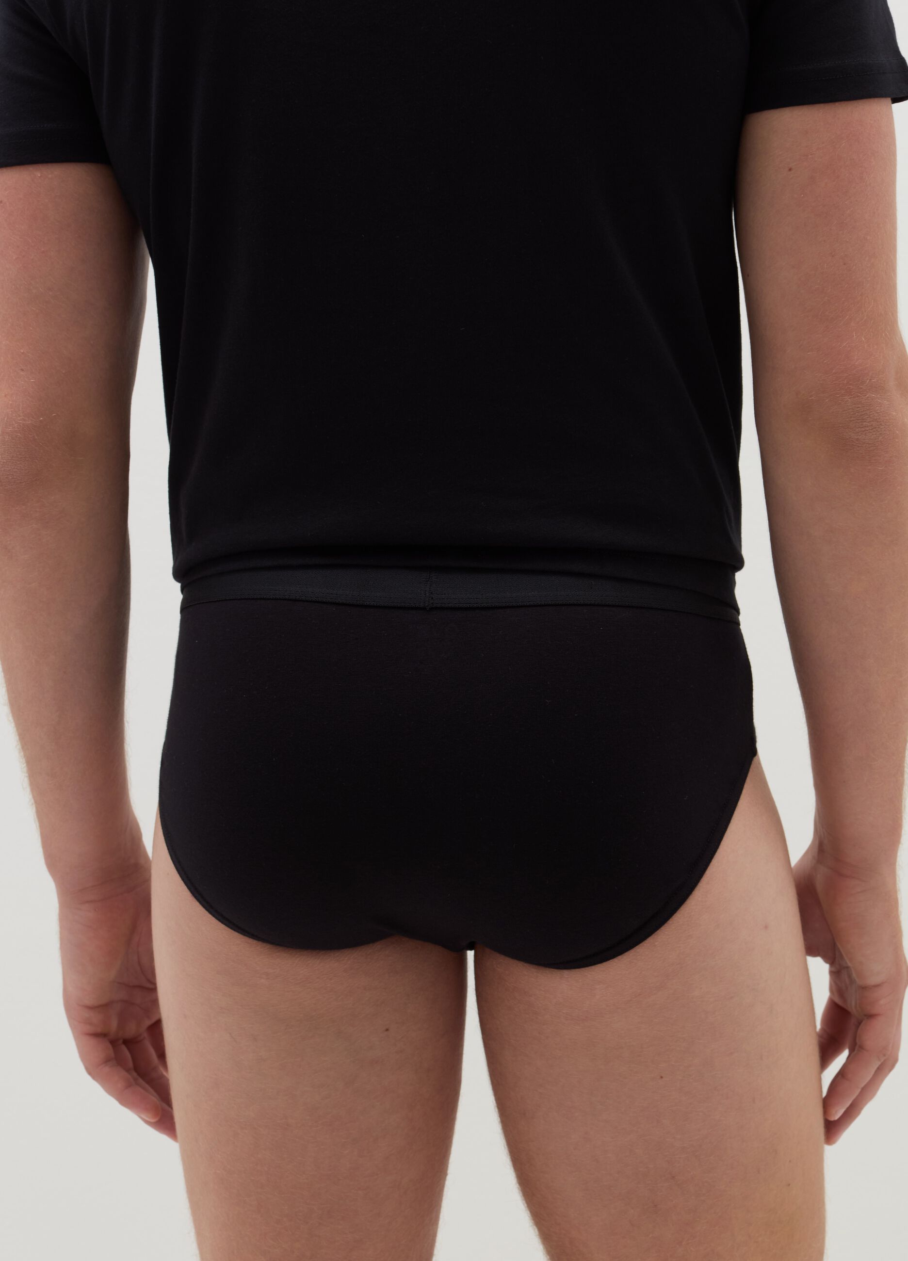 Five-pack briefs with external elastic