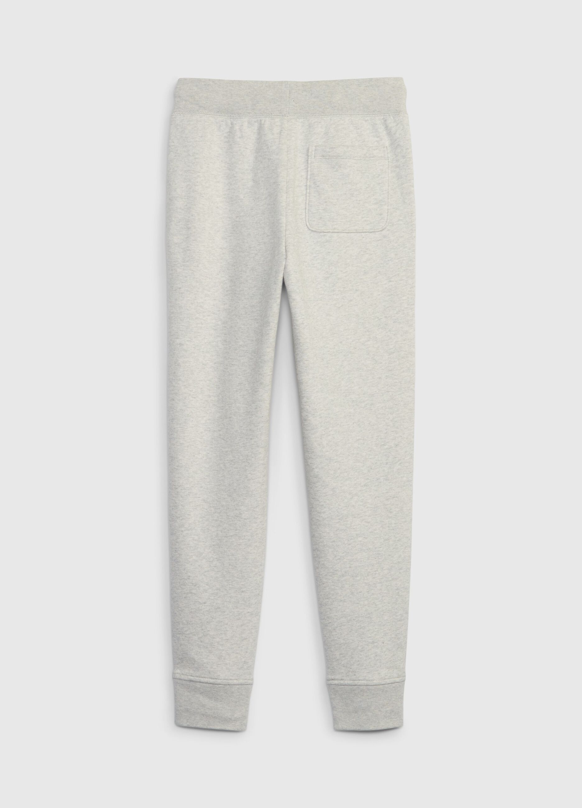 Slim-fit joggers in cotton with logo patch