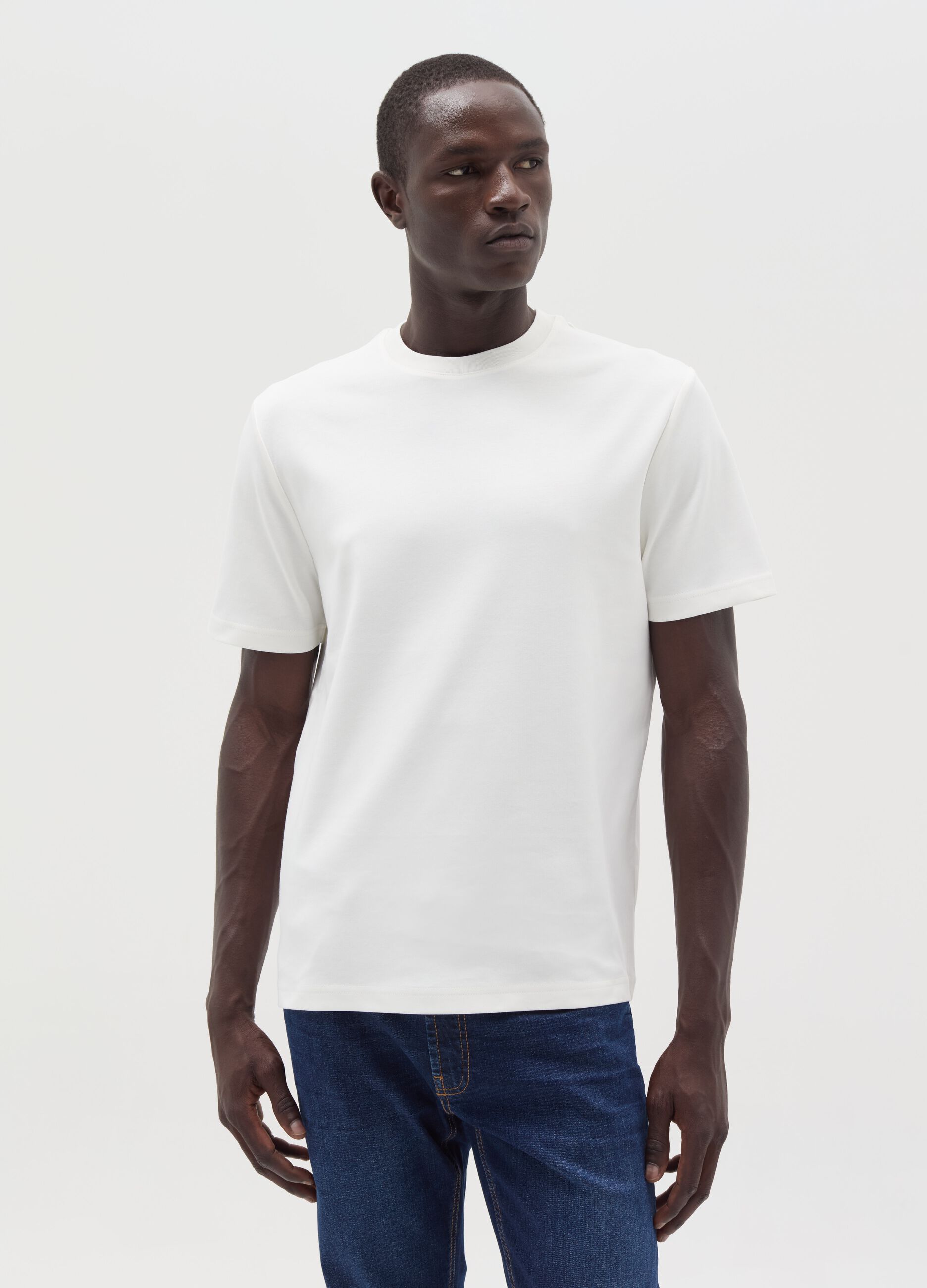 Interlock cotton T-shirt