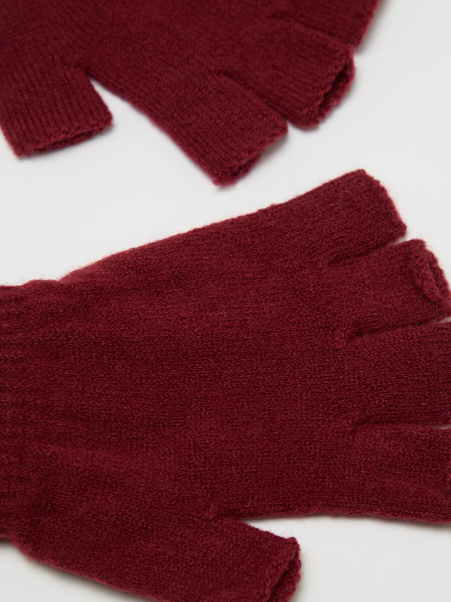 Knitted half-finger gloves_1