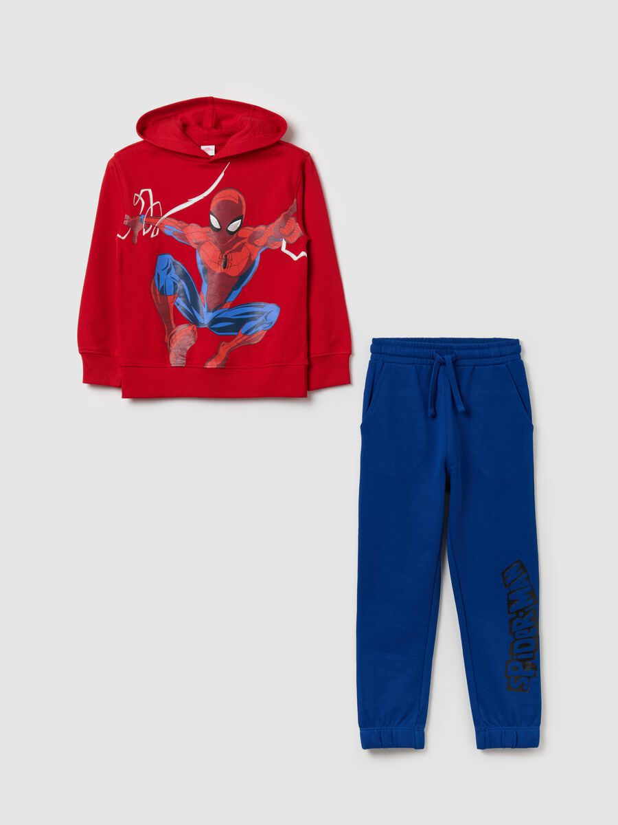 Jogging set in felpa con stampa Spider-Man_0