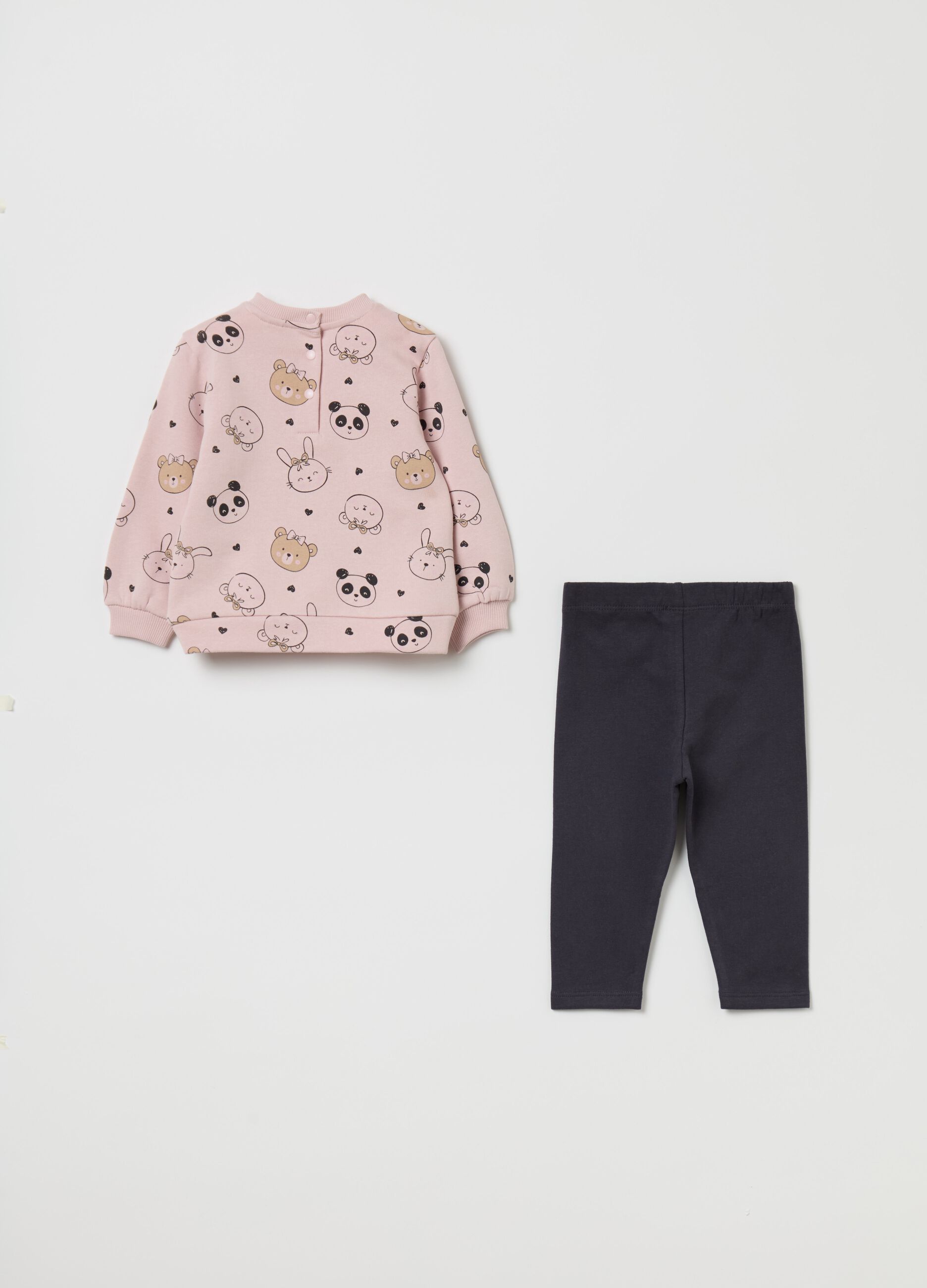 Jogging set con stampa animaletti