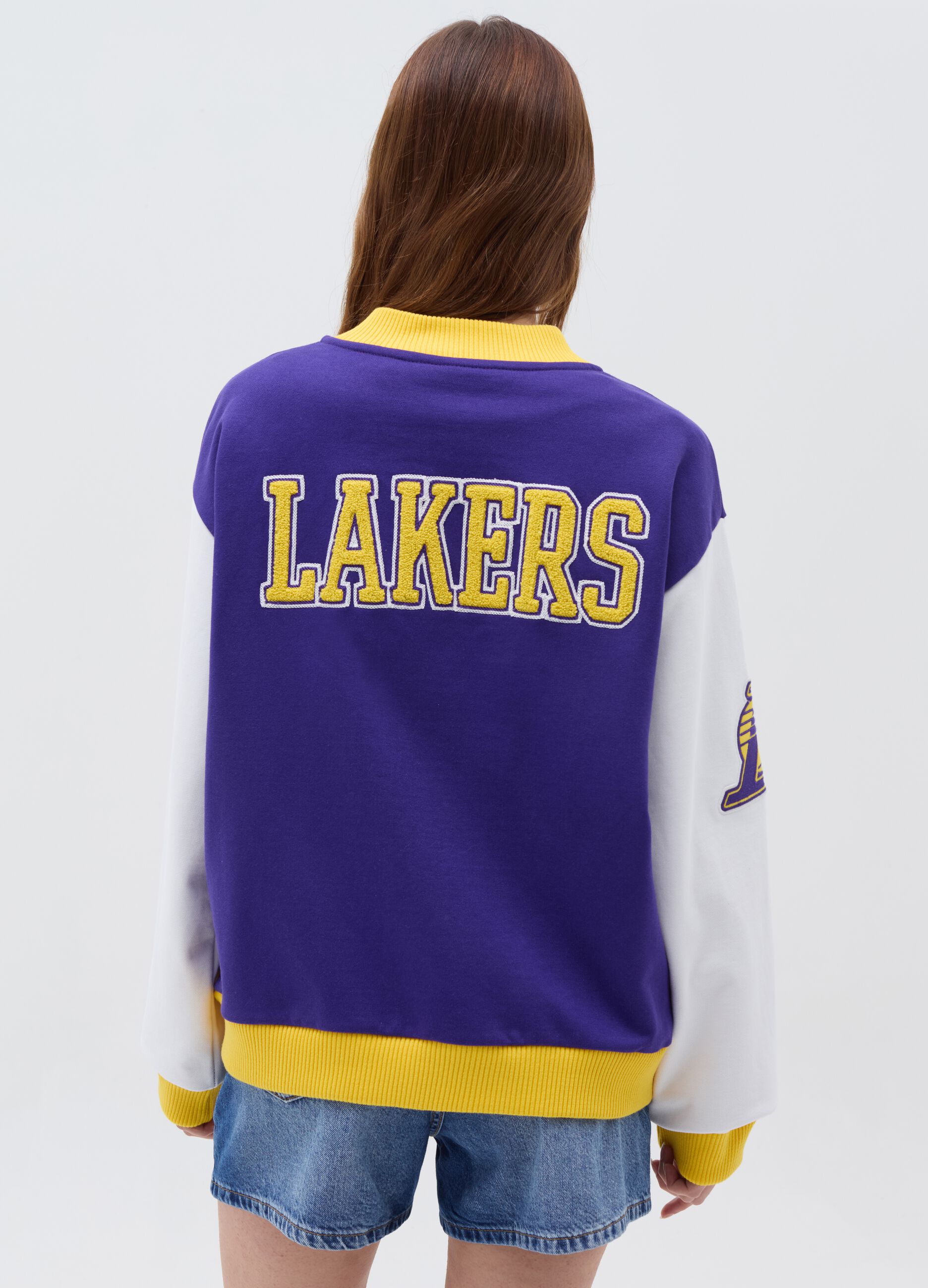 Felpa varsity bicolore NBA Los Angeles Lakers