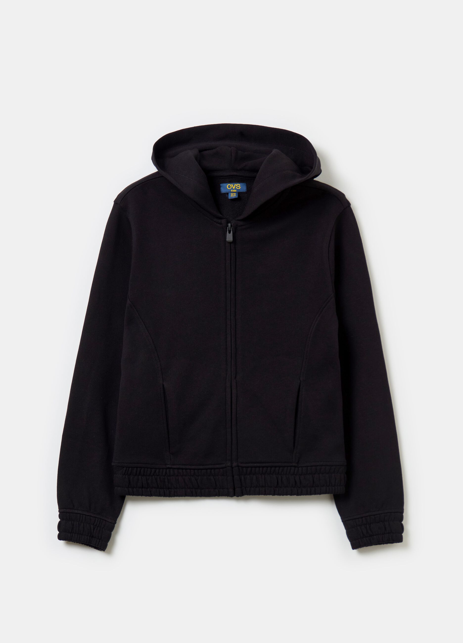 Essential organic cotton full-zip sweatshirt with hood