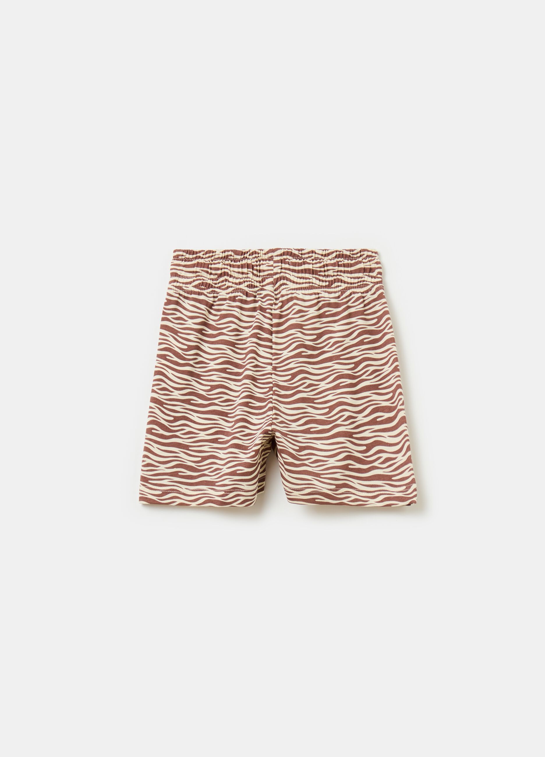 Shorts con estampado animal print