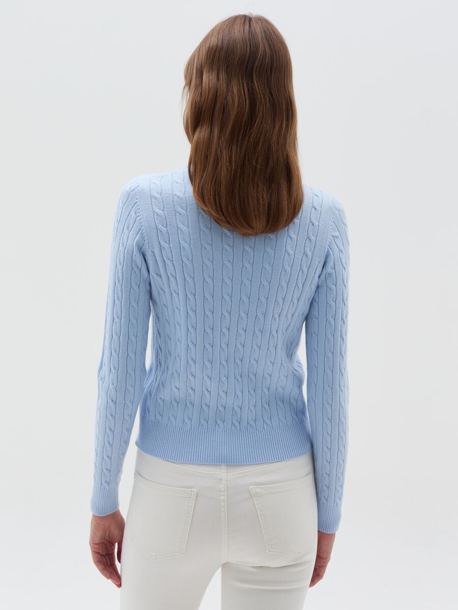 Ribbed pullover with cable-knit design_2