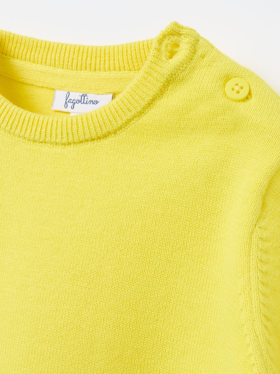 Solid colour cotton pullover_3