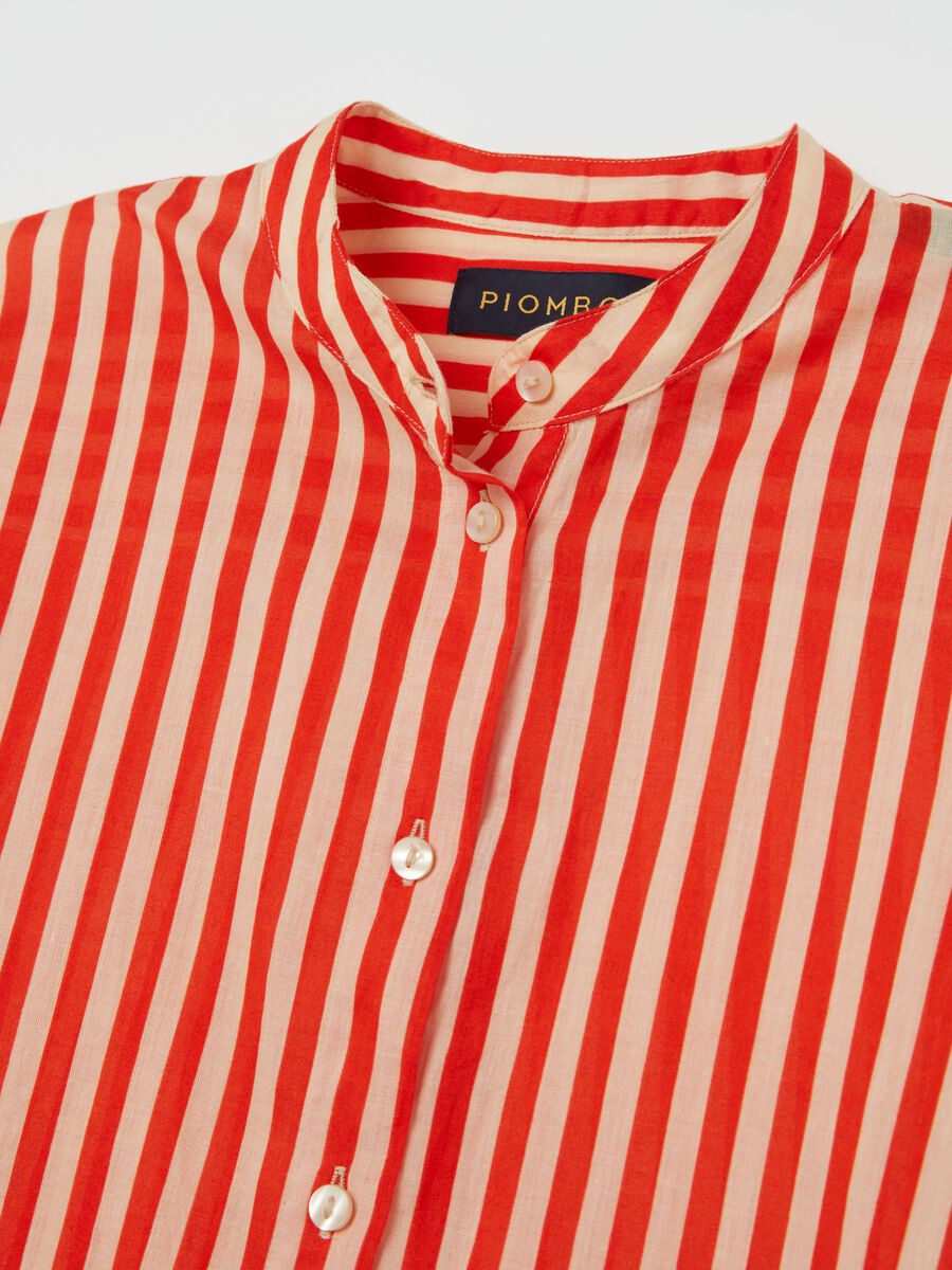 Striped shirt with Mandarin collar_5