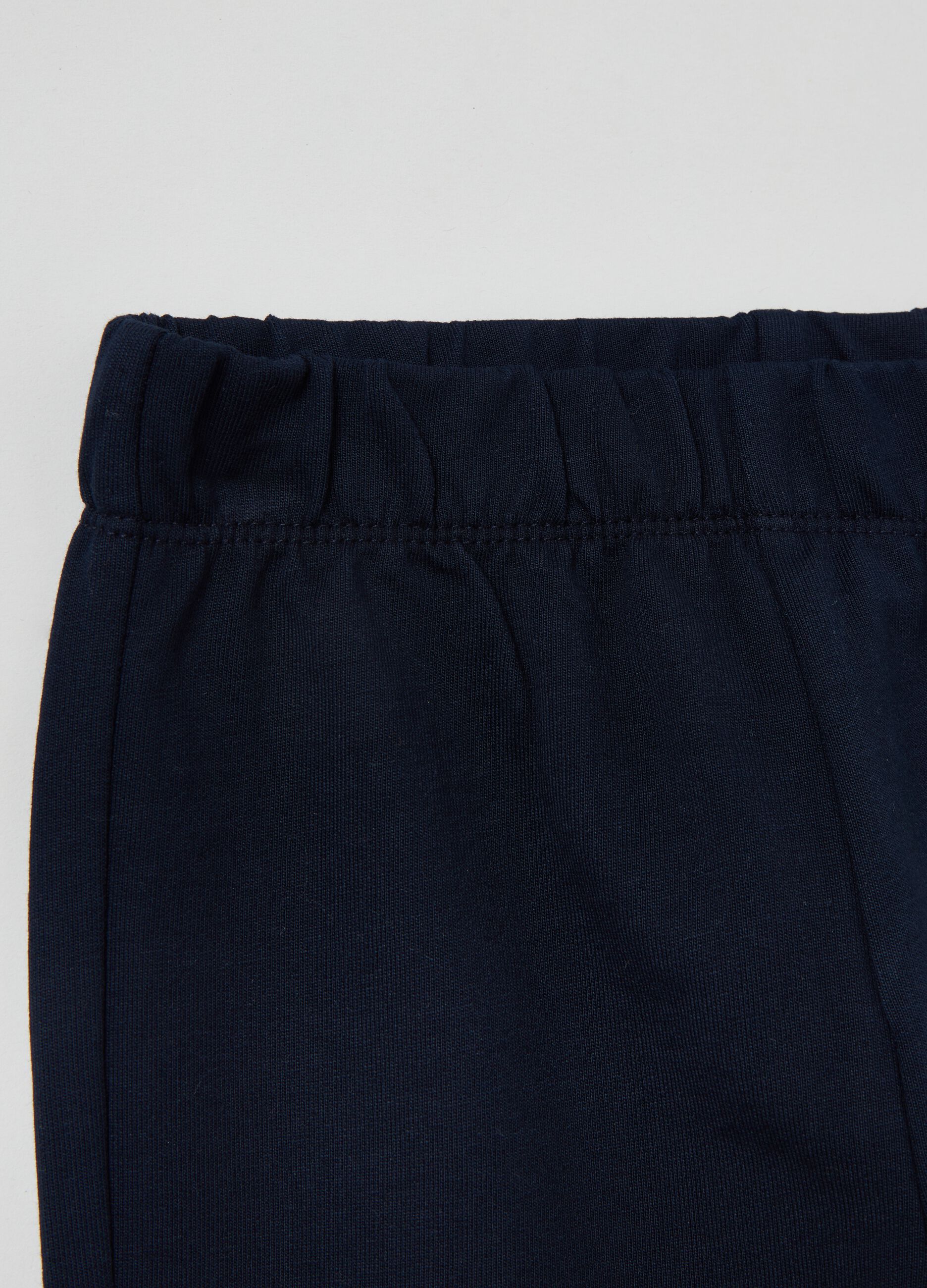 Fleece joggers with elasticated edging