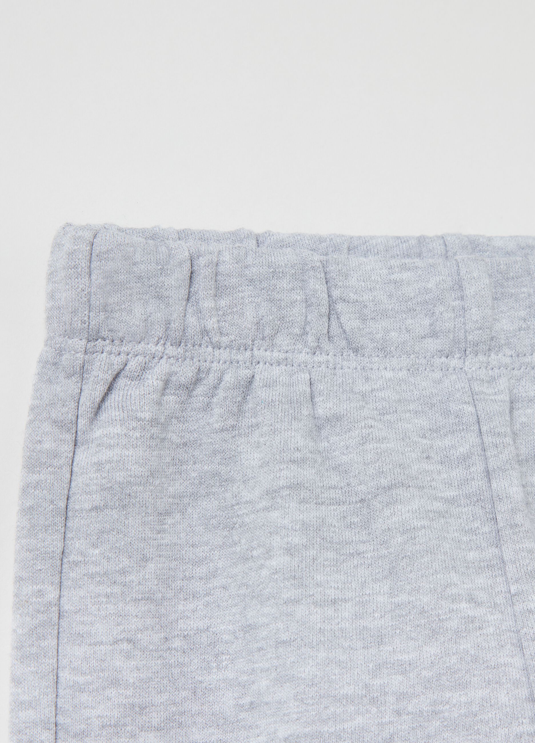 Fleece joggers with elasticated edging