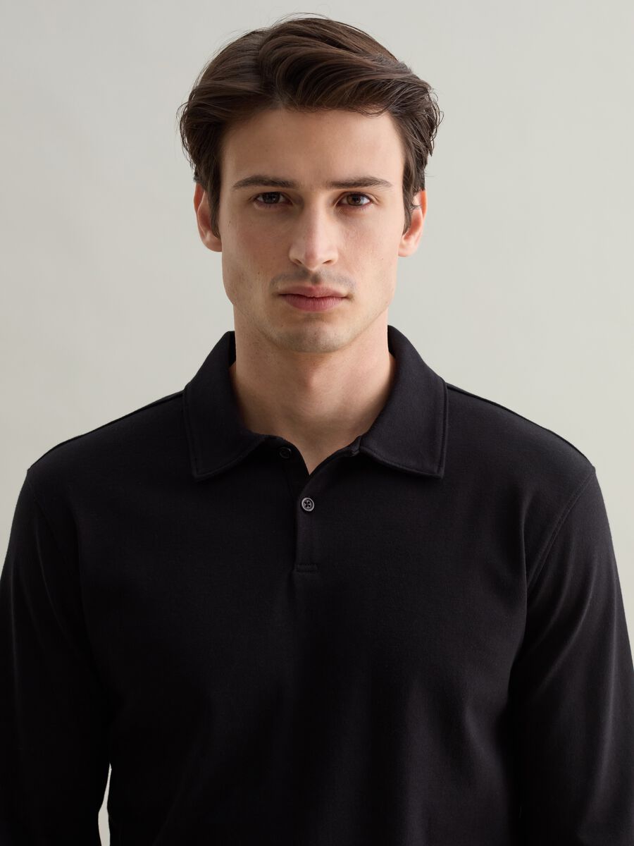 Tech long-sleeved polo shirt_2