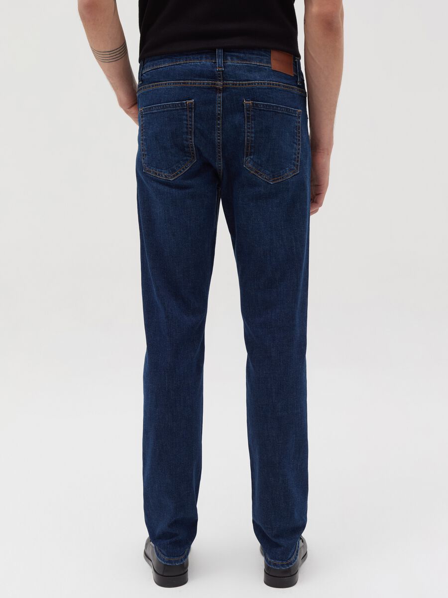 Slim-fit cross-hatch cotton jeans_2