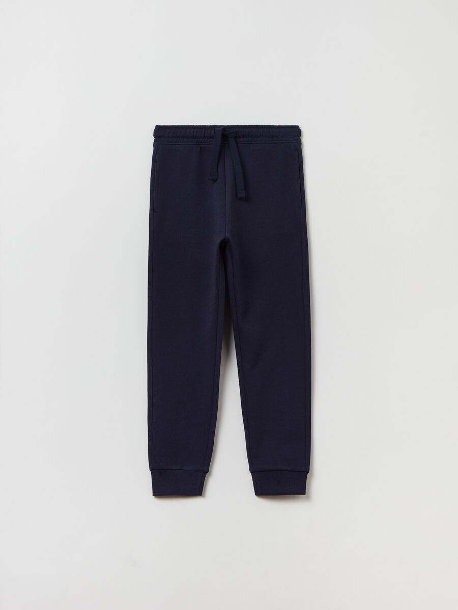 Fleece joggers with drawstring_0