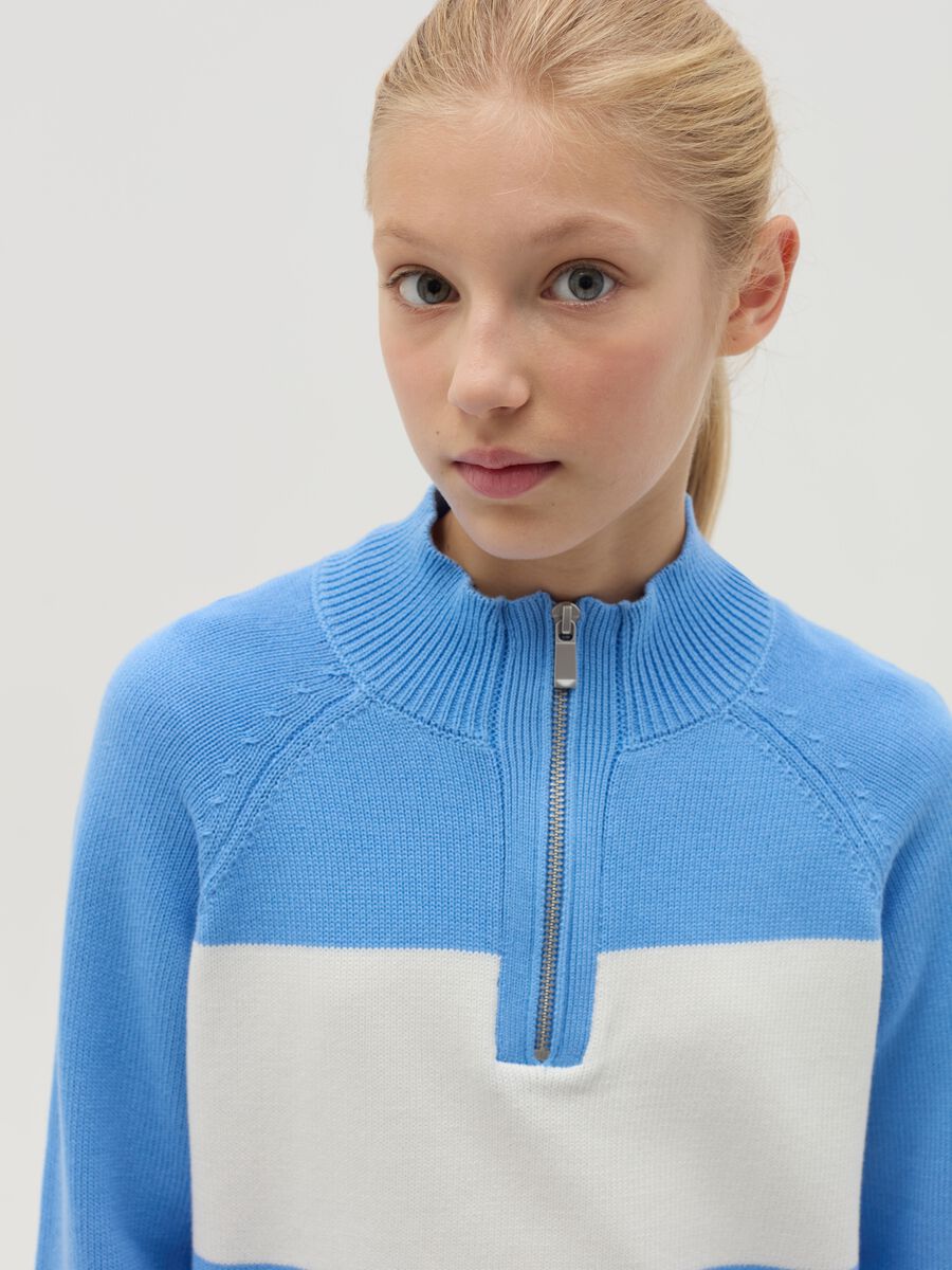 Cropped half-zip sweatshirt_0