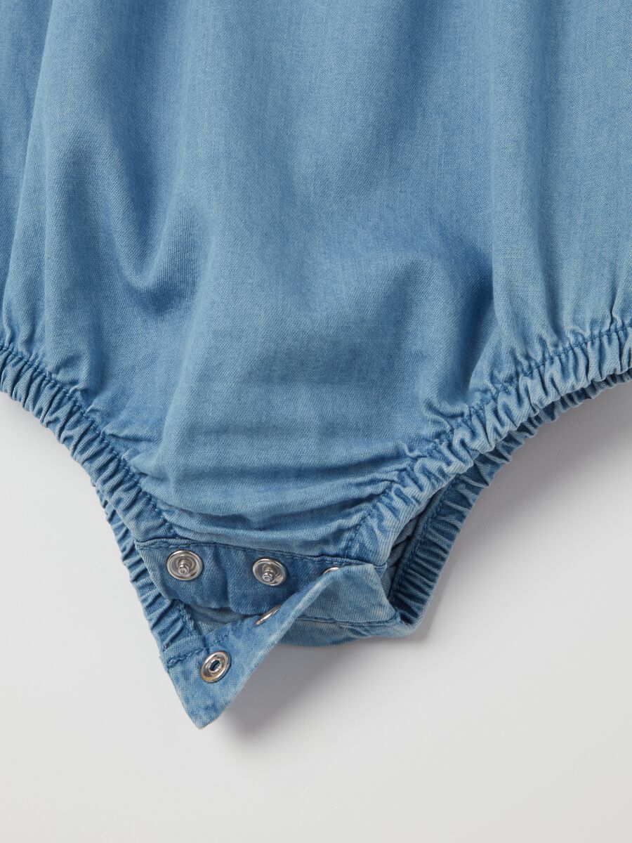 Denim bodysuit shirt with embroidery_2