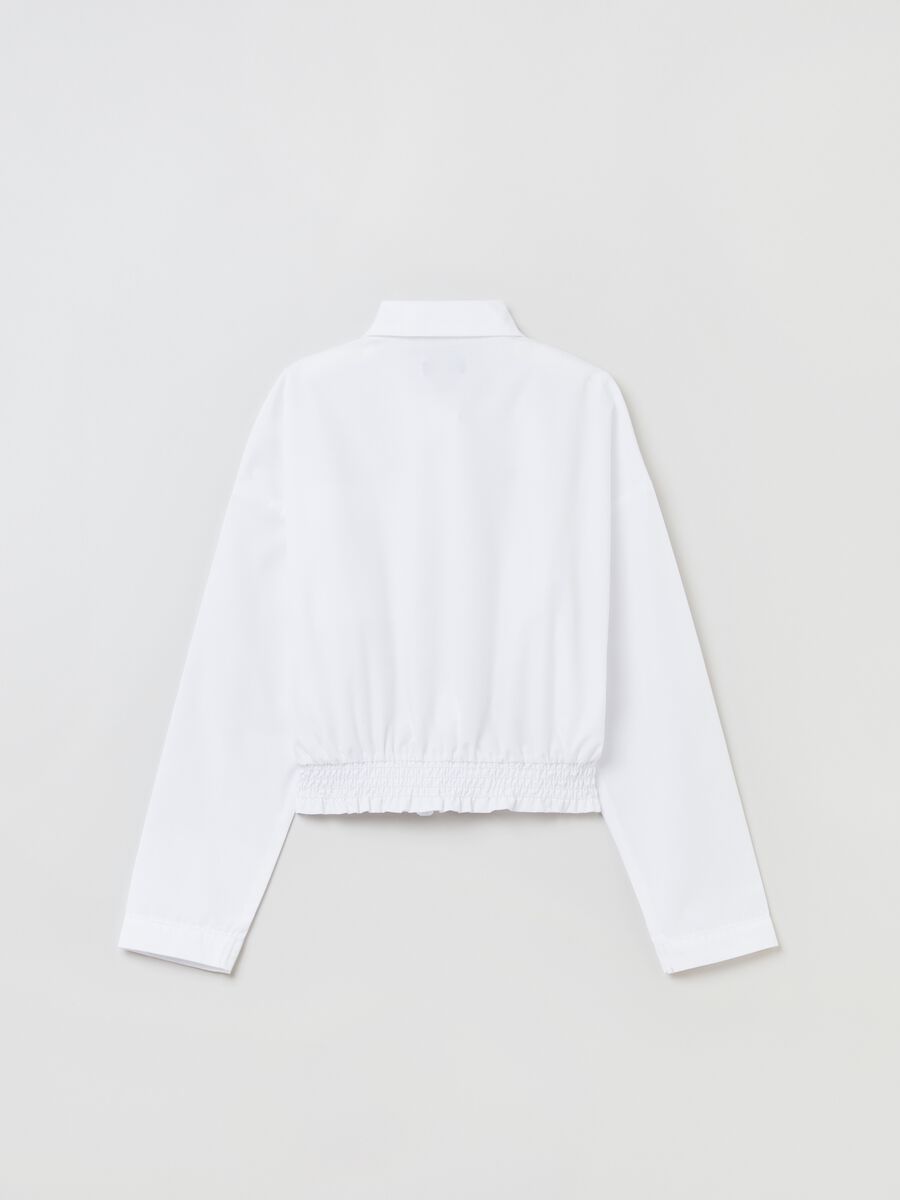 Shirt with smock stitch waist_1