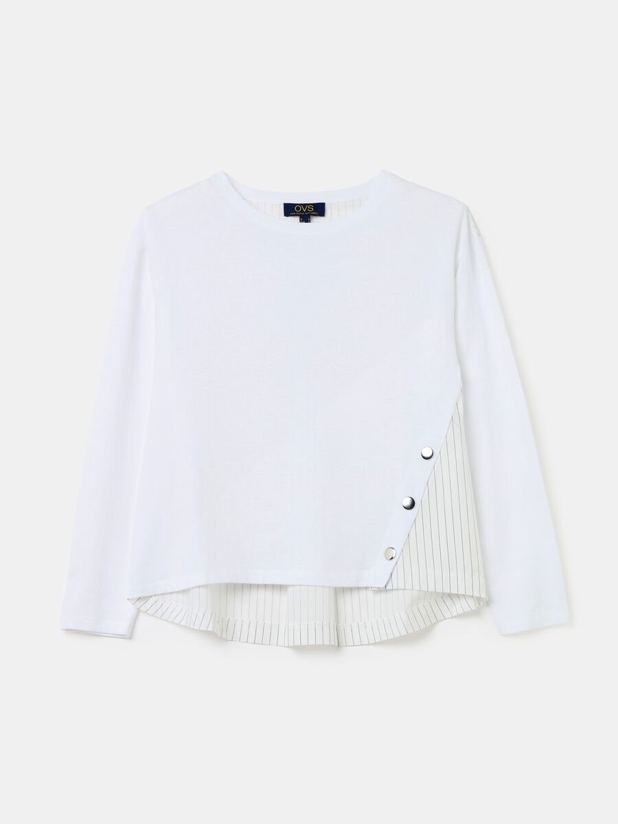 Long-sleeved T-shirt with striped inserts_4