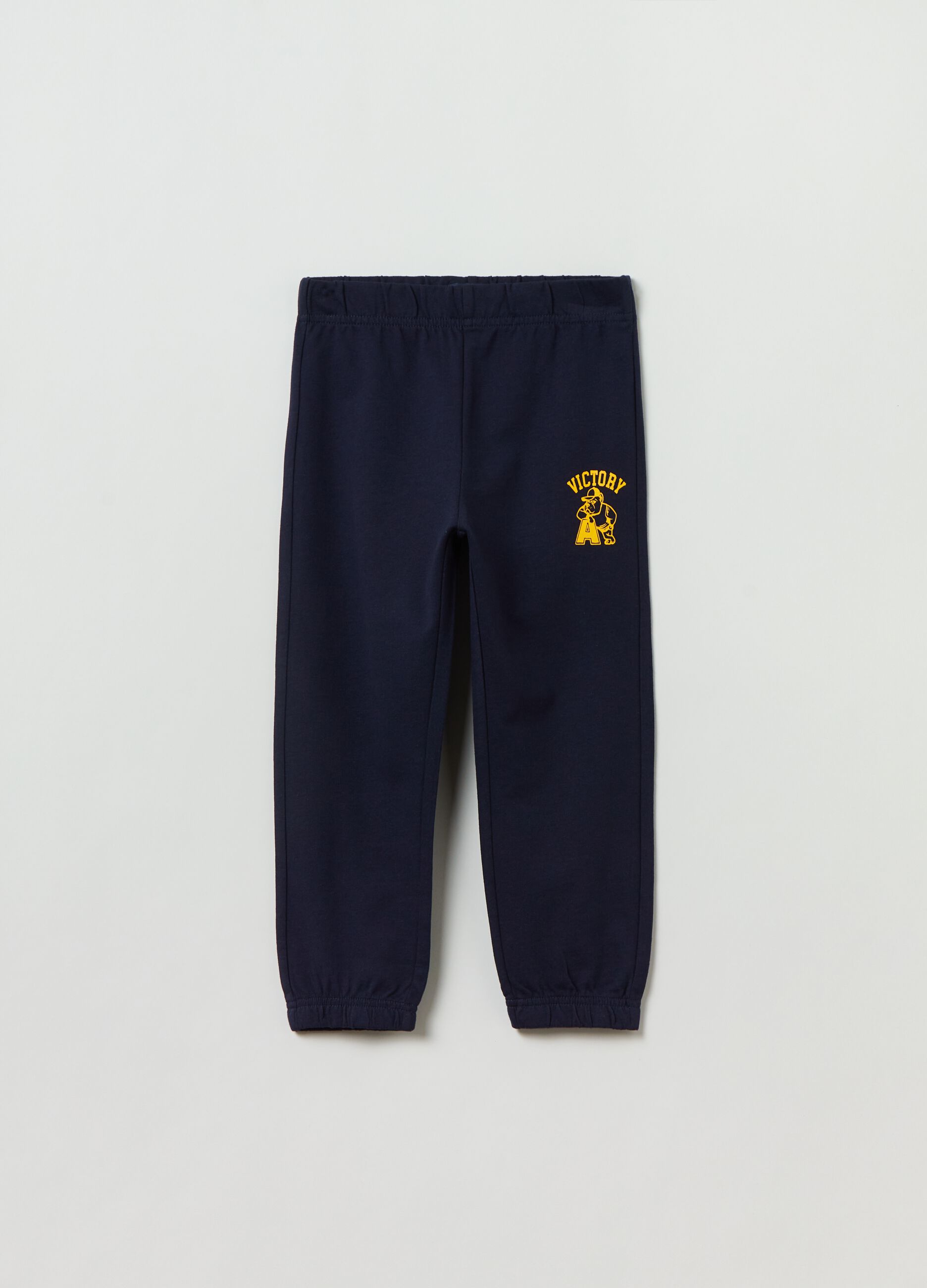 Fleece joggers with print