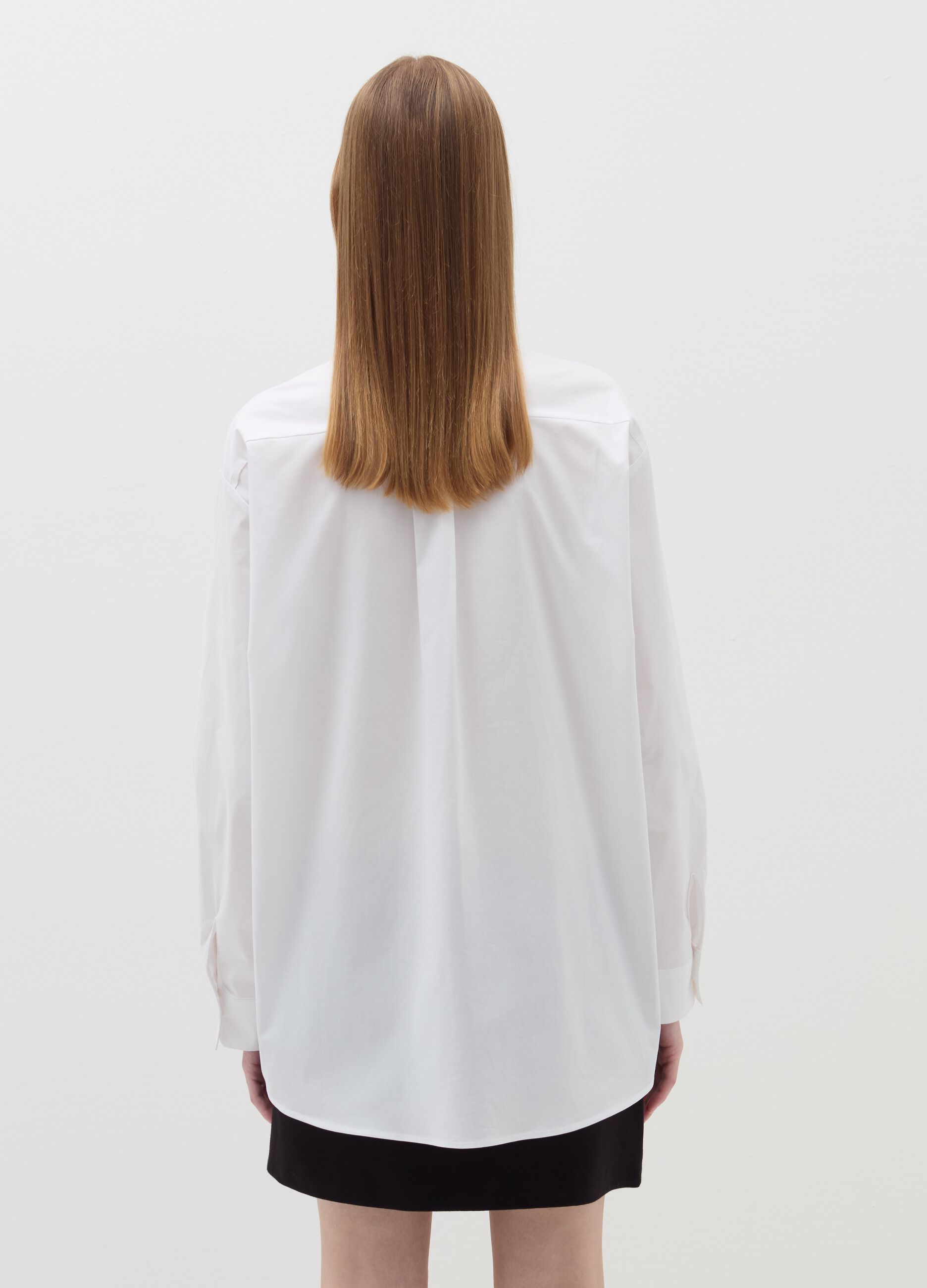 Oversized stretch cotton shirt