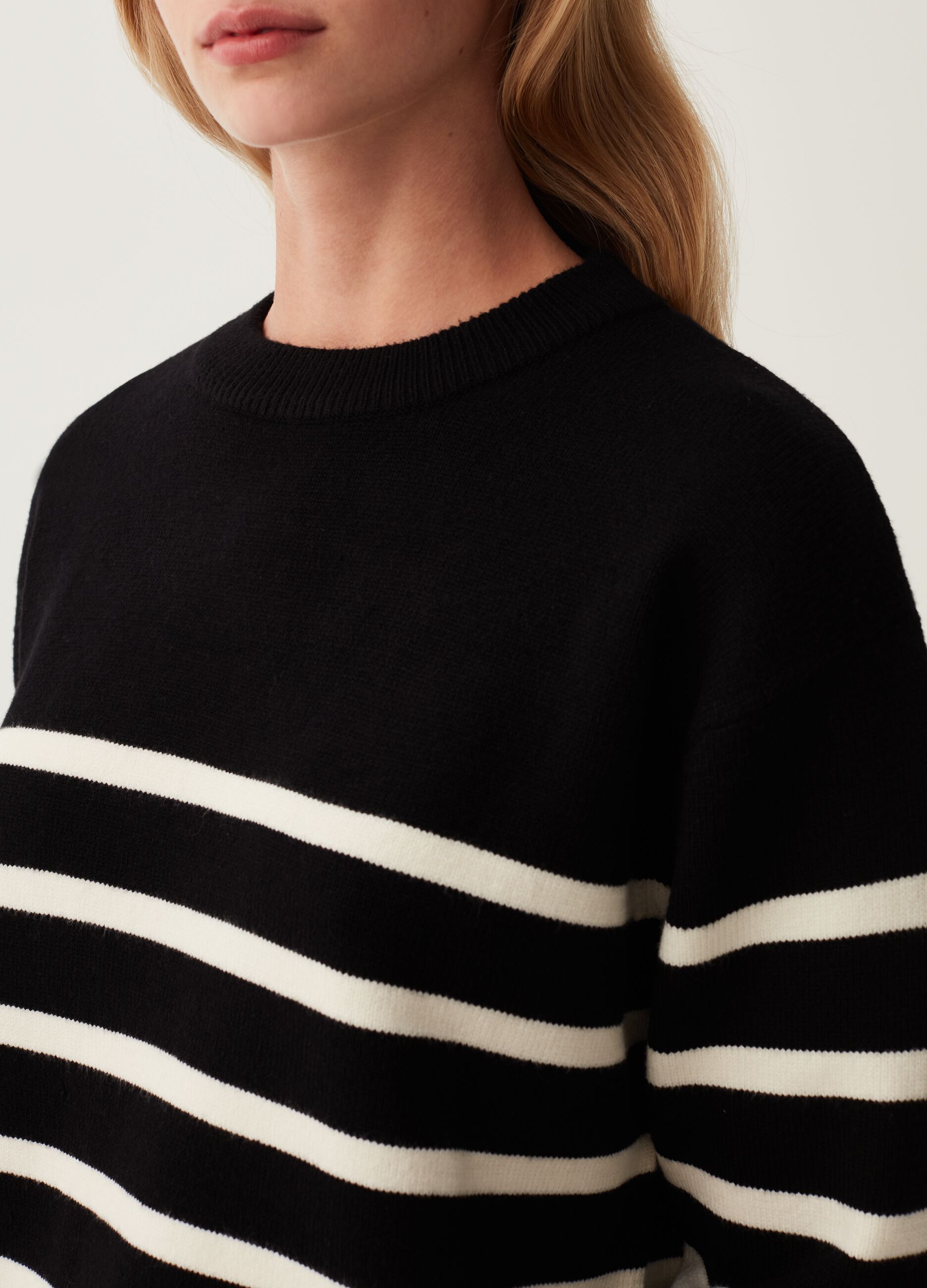 Top with striped pattern