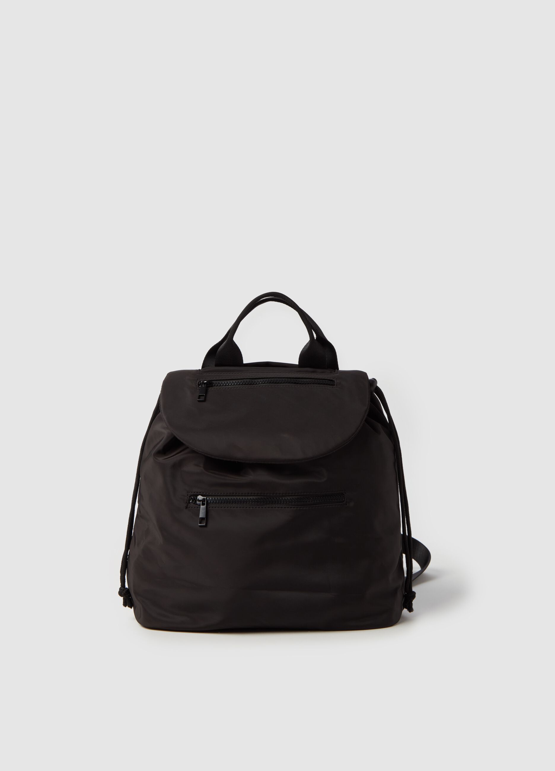 Mini backpack in nylon with double handles