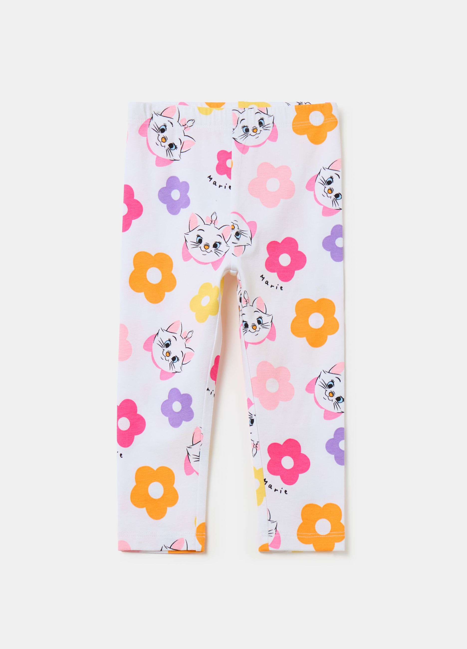 Leggings with Marie and flowers print