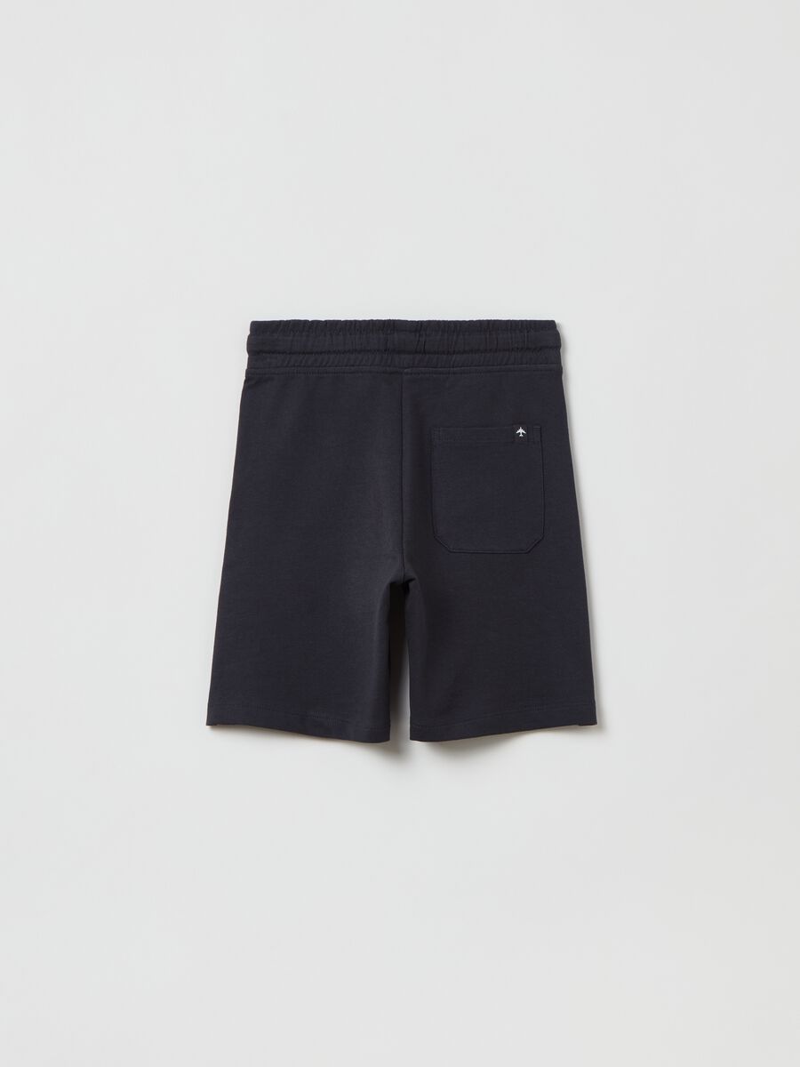 Fleece shorts with drawstring_1