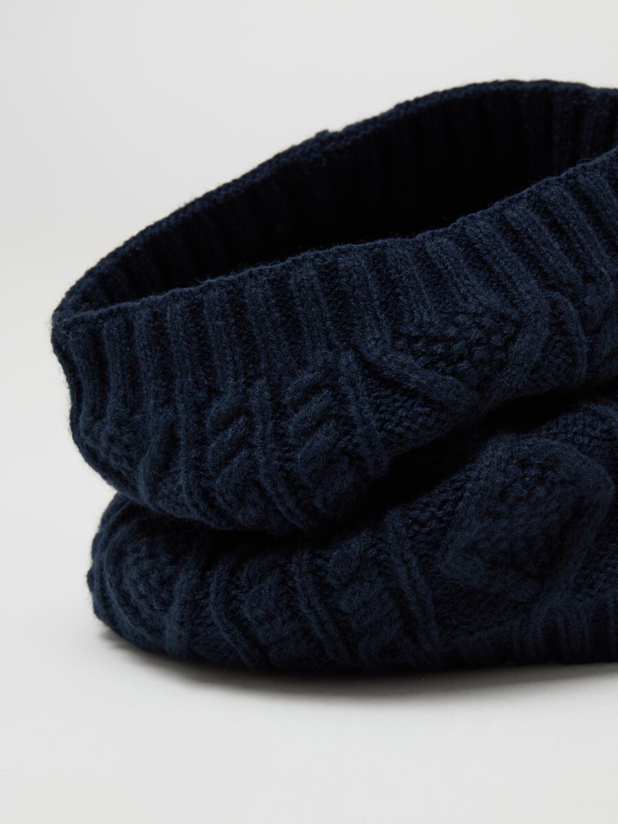 Cable knit neck warmer_2