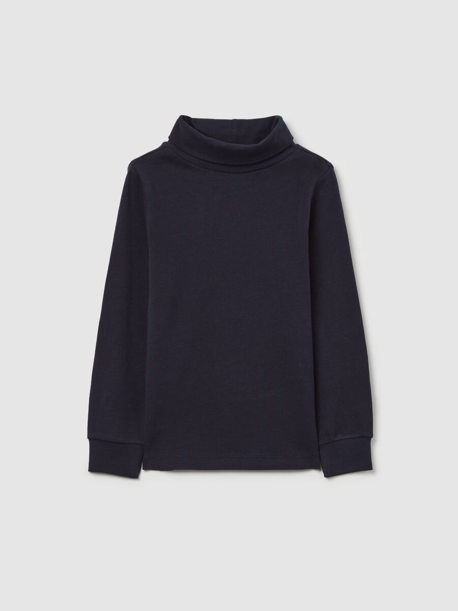 Long-sleeved T-shirt with high neck_0