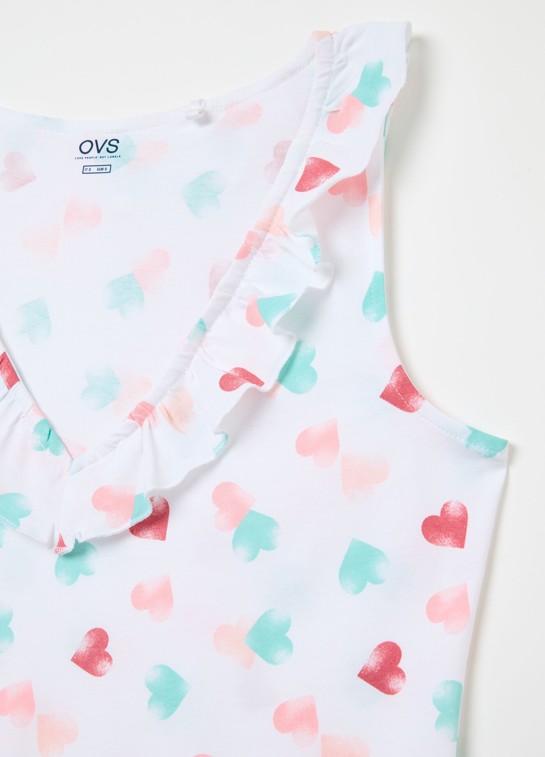 Nightdress with hearts print