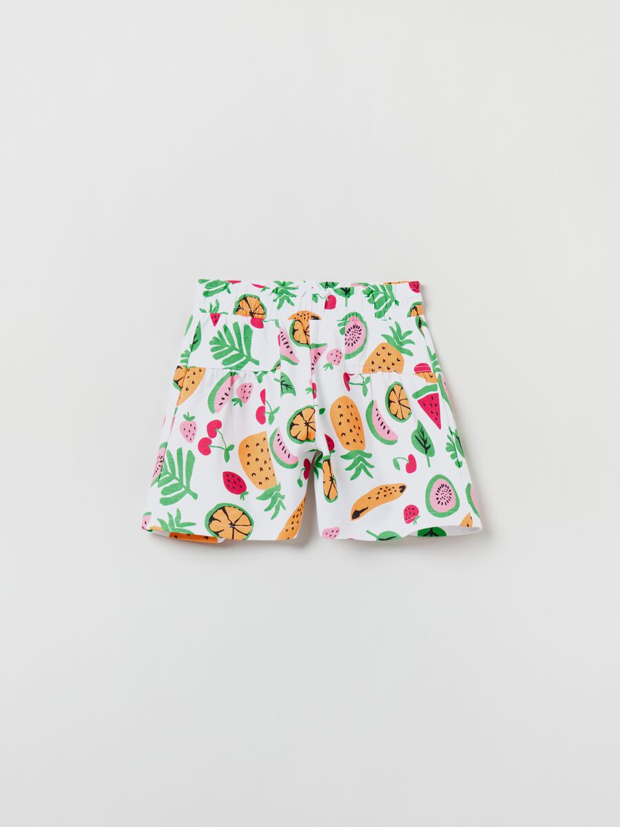Shorts in cotton with print_0