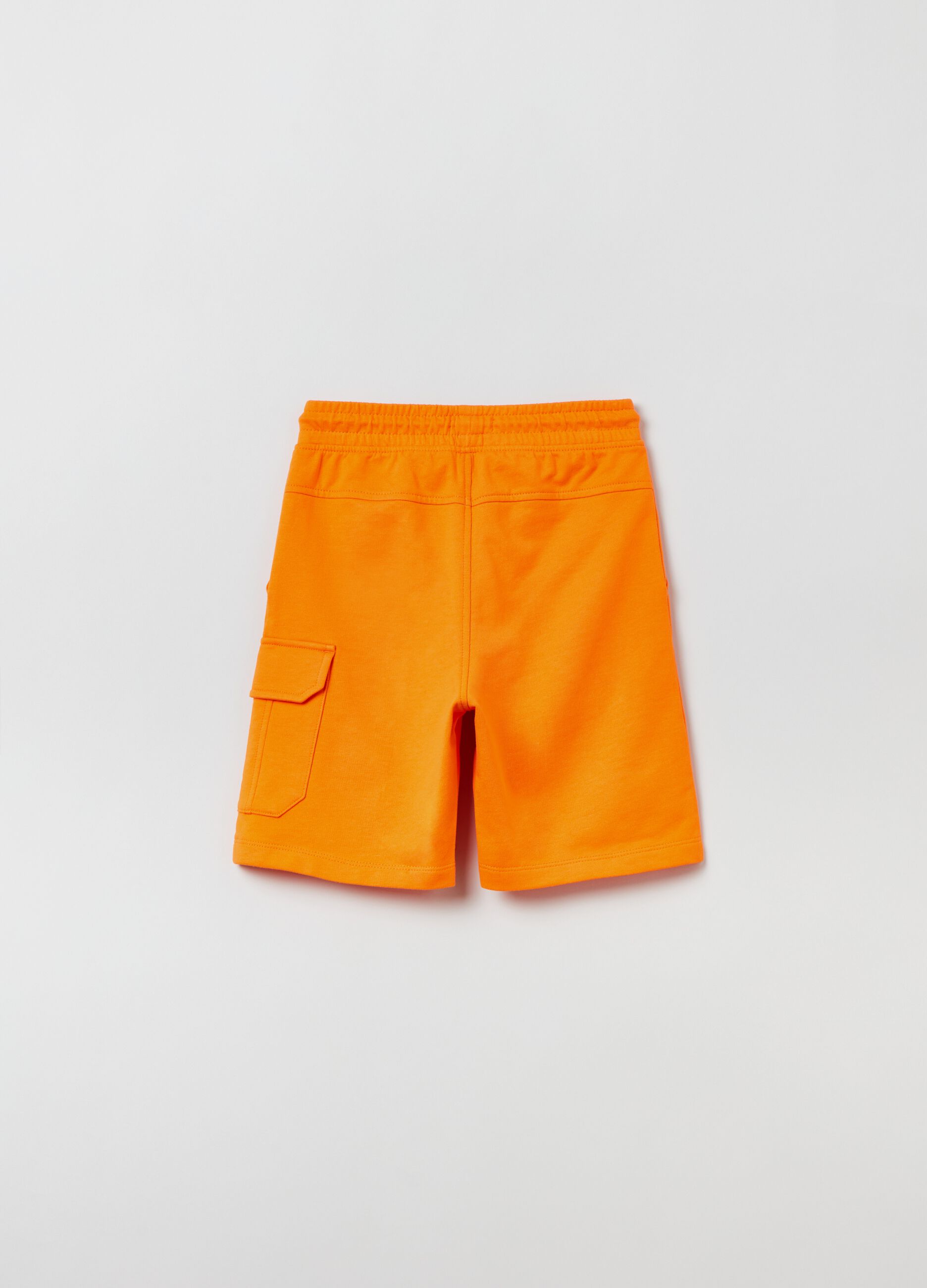 Cotton shorts with drawstring