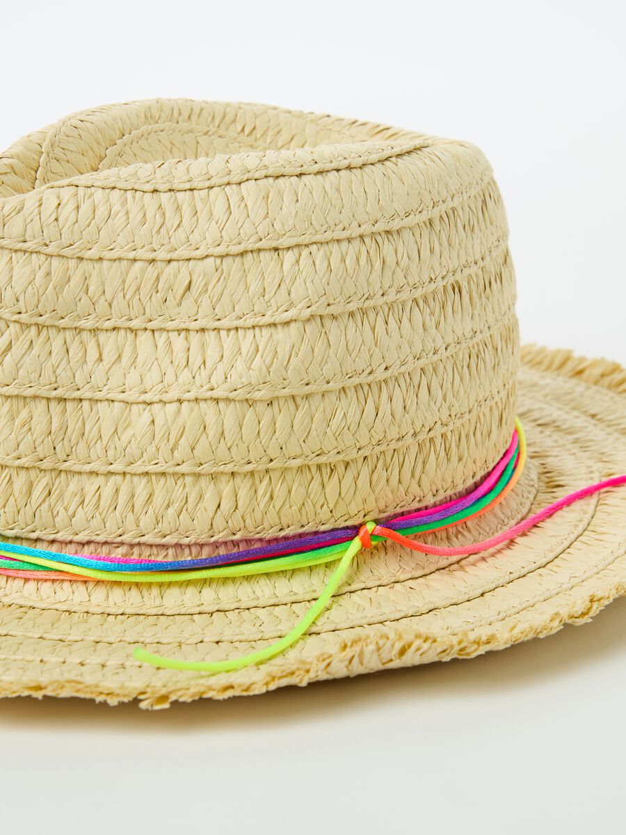 Sombrero Trilby con cordones multicolor_1
