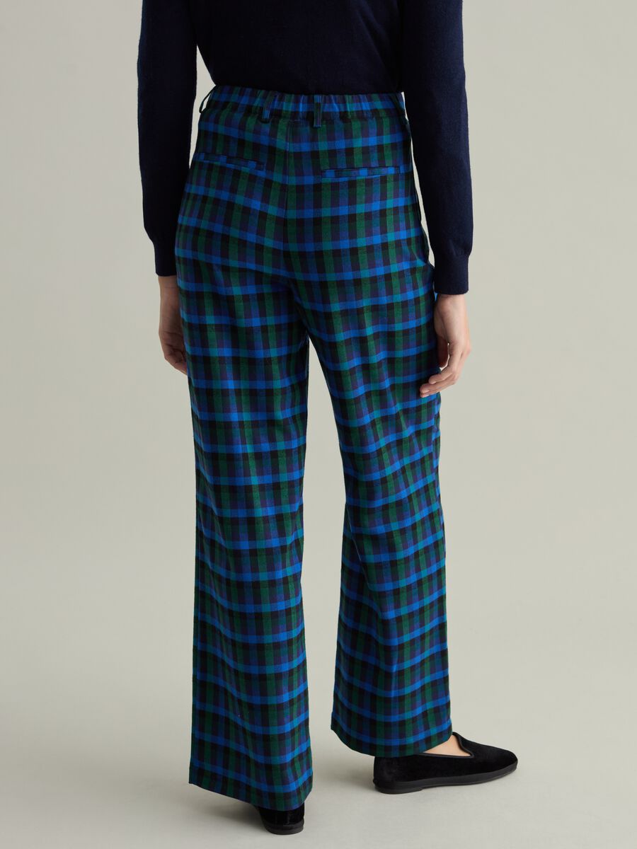 Wide-leg trousers with check pattern_3