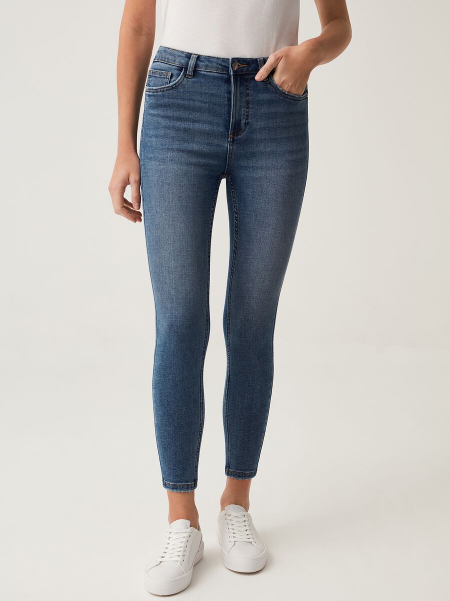 Skinny-fit jeans with fading_1