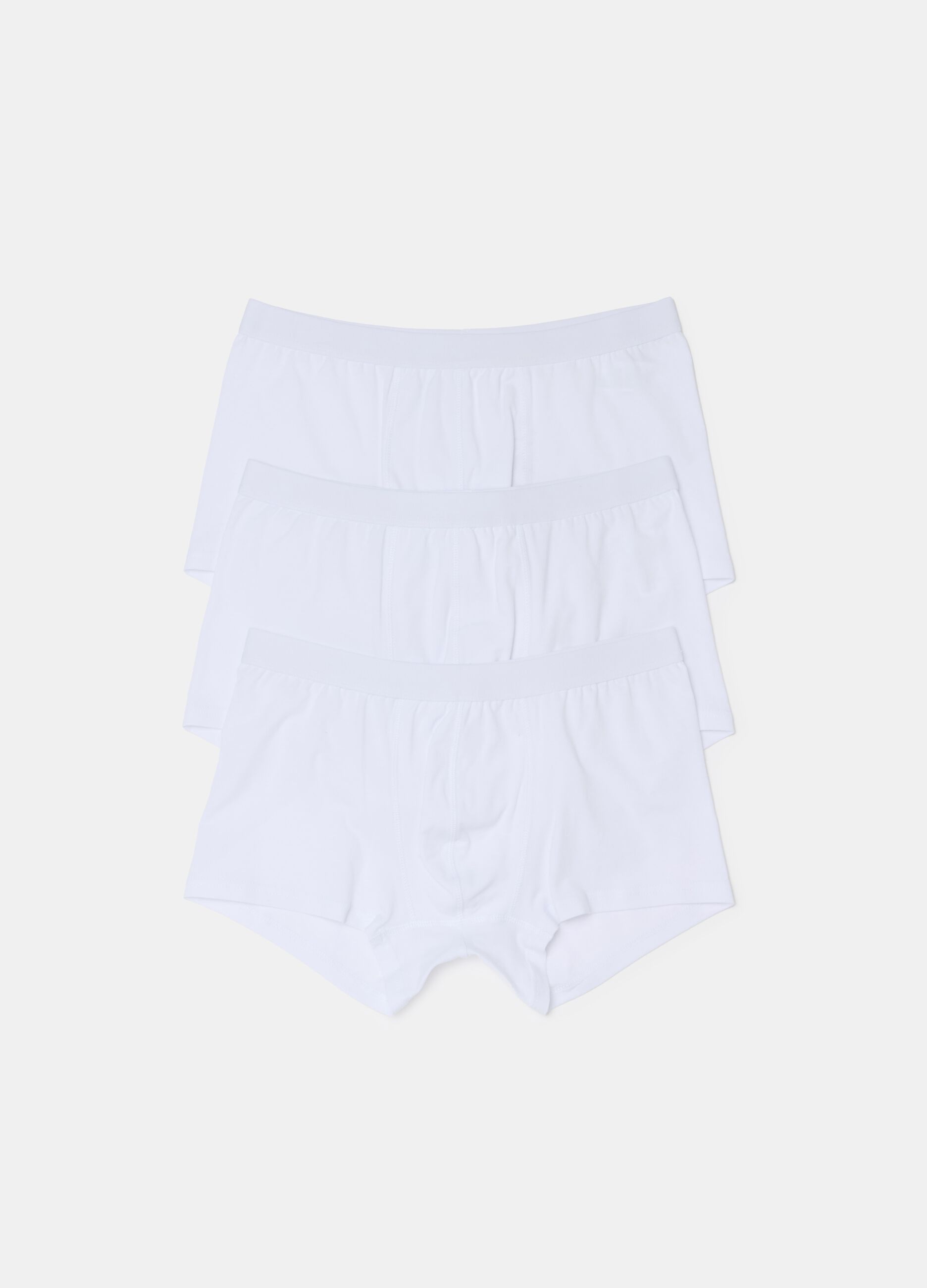 Three-pack boxer shorts with external elastic