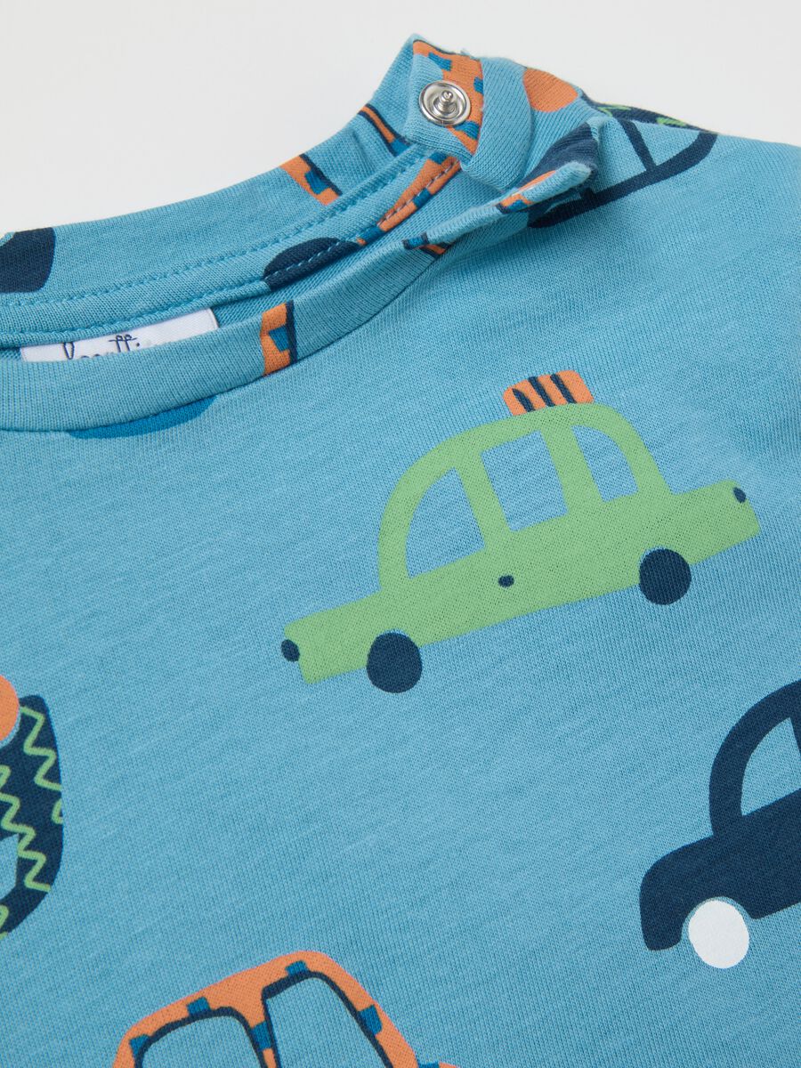 T-shirt with long sleeves and small cars print_2