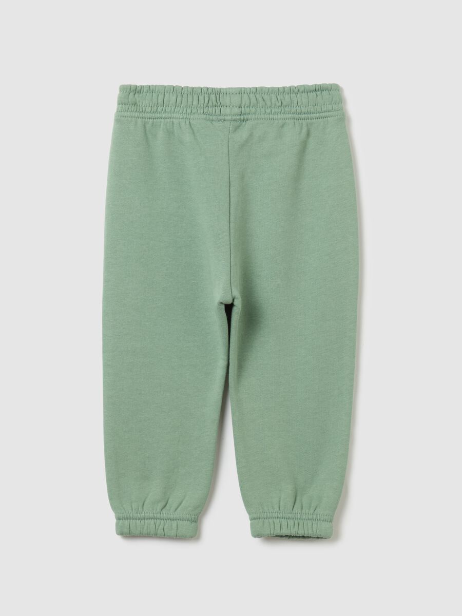 Fleece joggers with elasticated edging_1