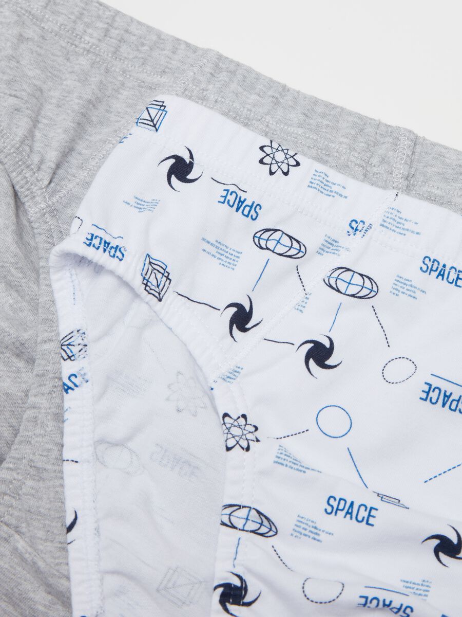 Five-pack organic cotton briefs with space print_3