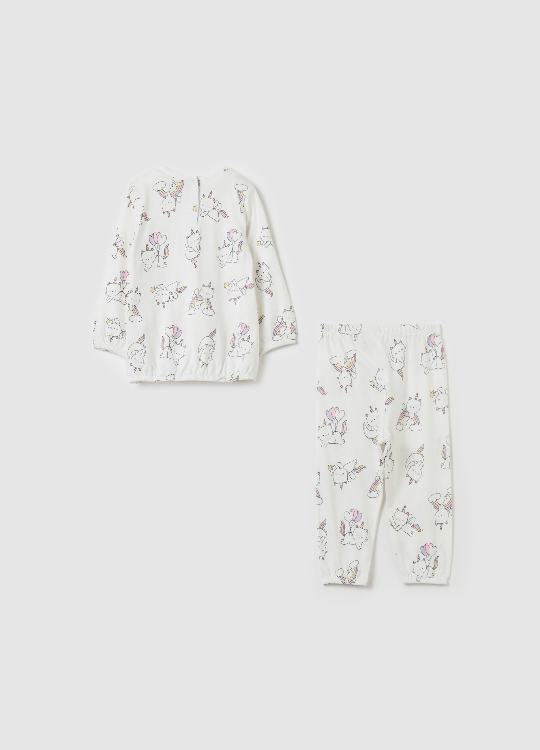 Organic cotton pyjamas with print