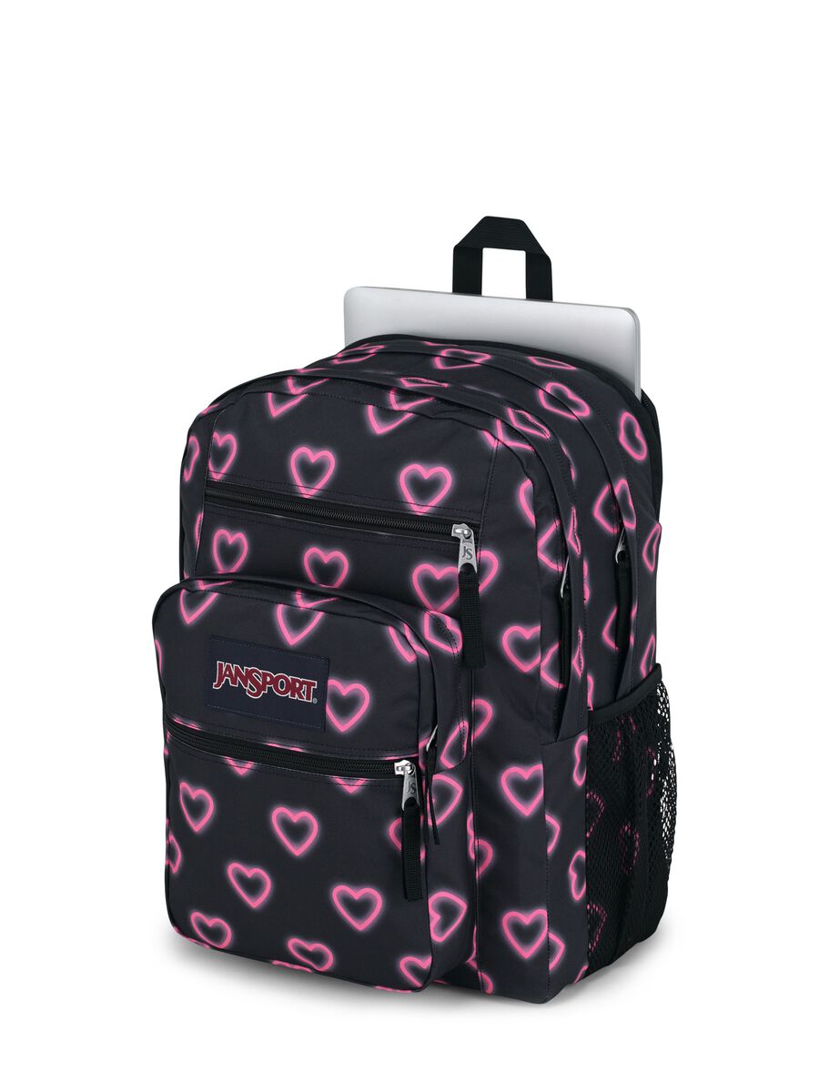 Big Student backpack with hearts pattern_3