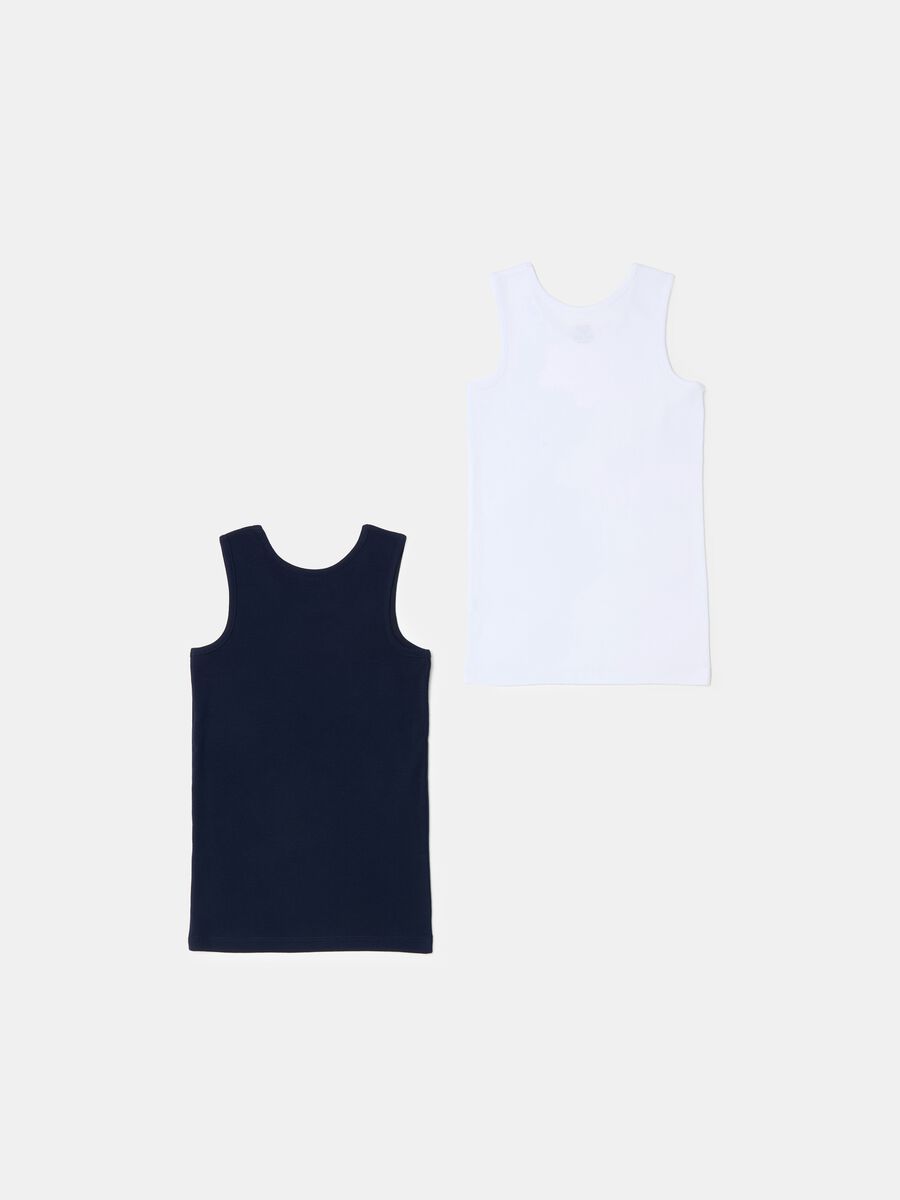Two-pack racerback vests in organic cotton_1