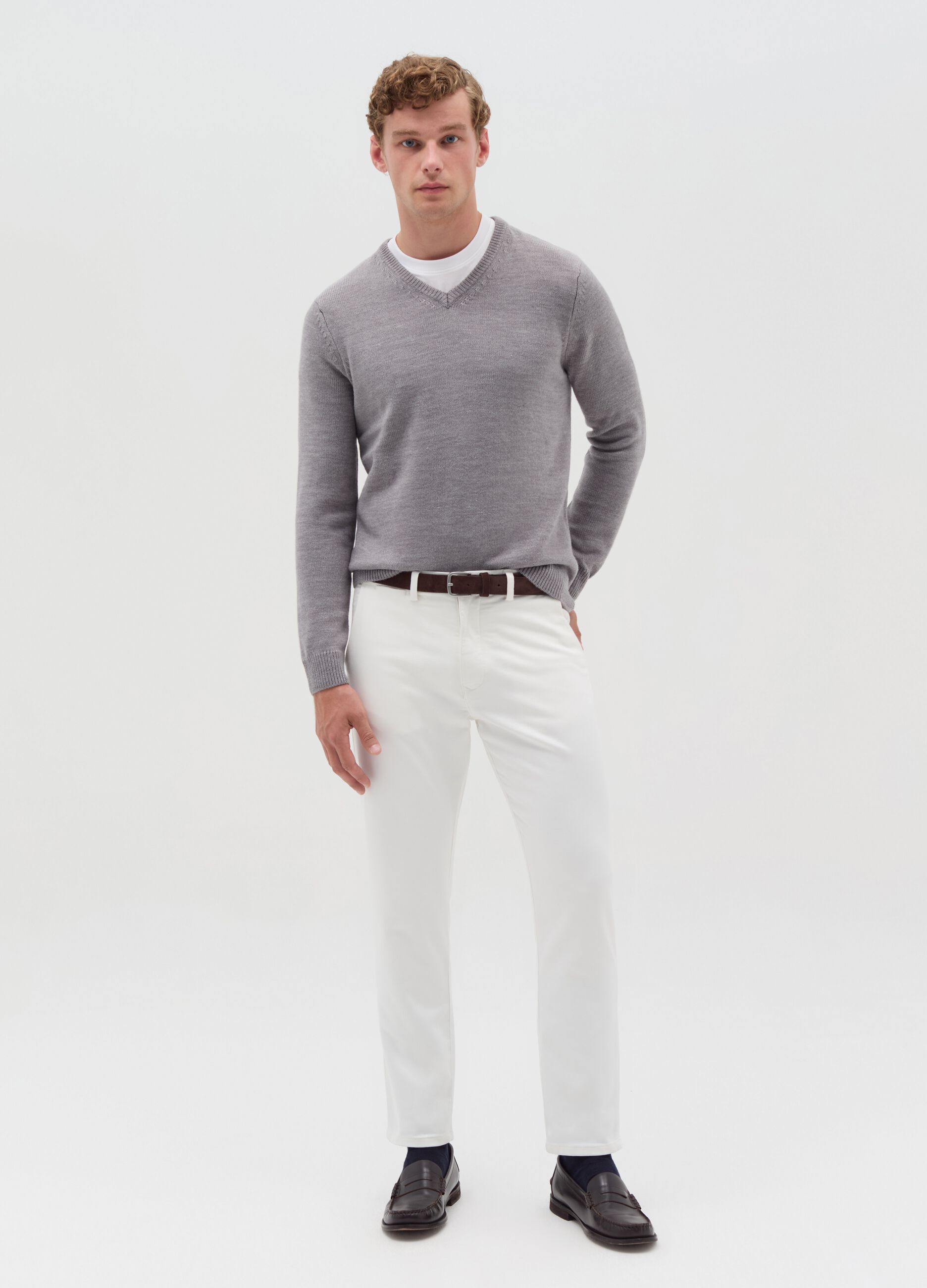 Stretch cotton chinos