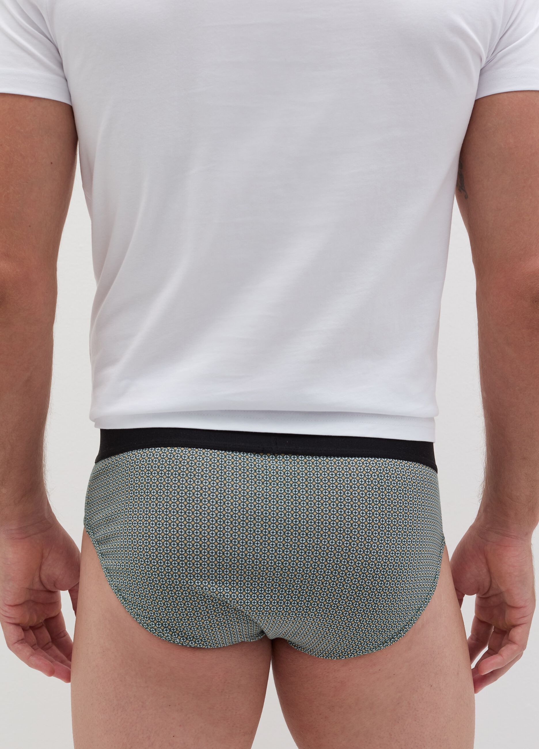 Three-pack briefs with micro pattern