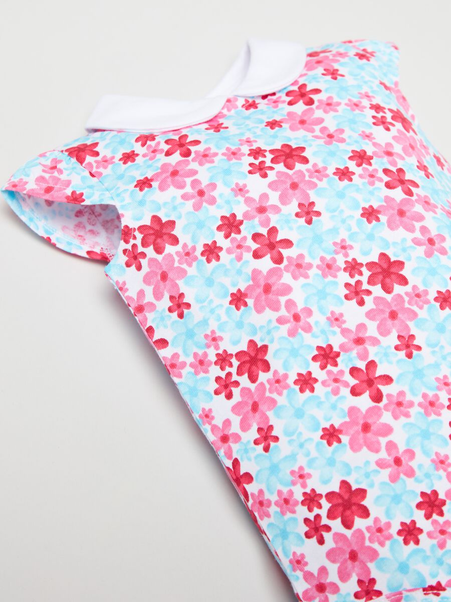 Cotton bodysuit with small flowers print_2