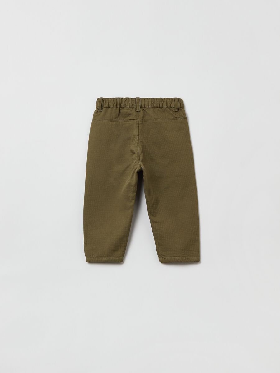 Trousers in cotton with patch pockets_1