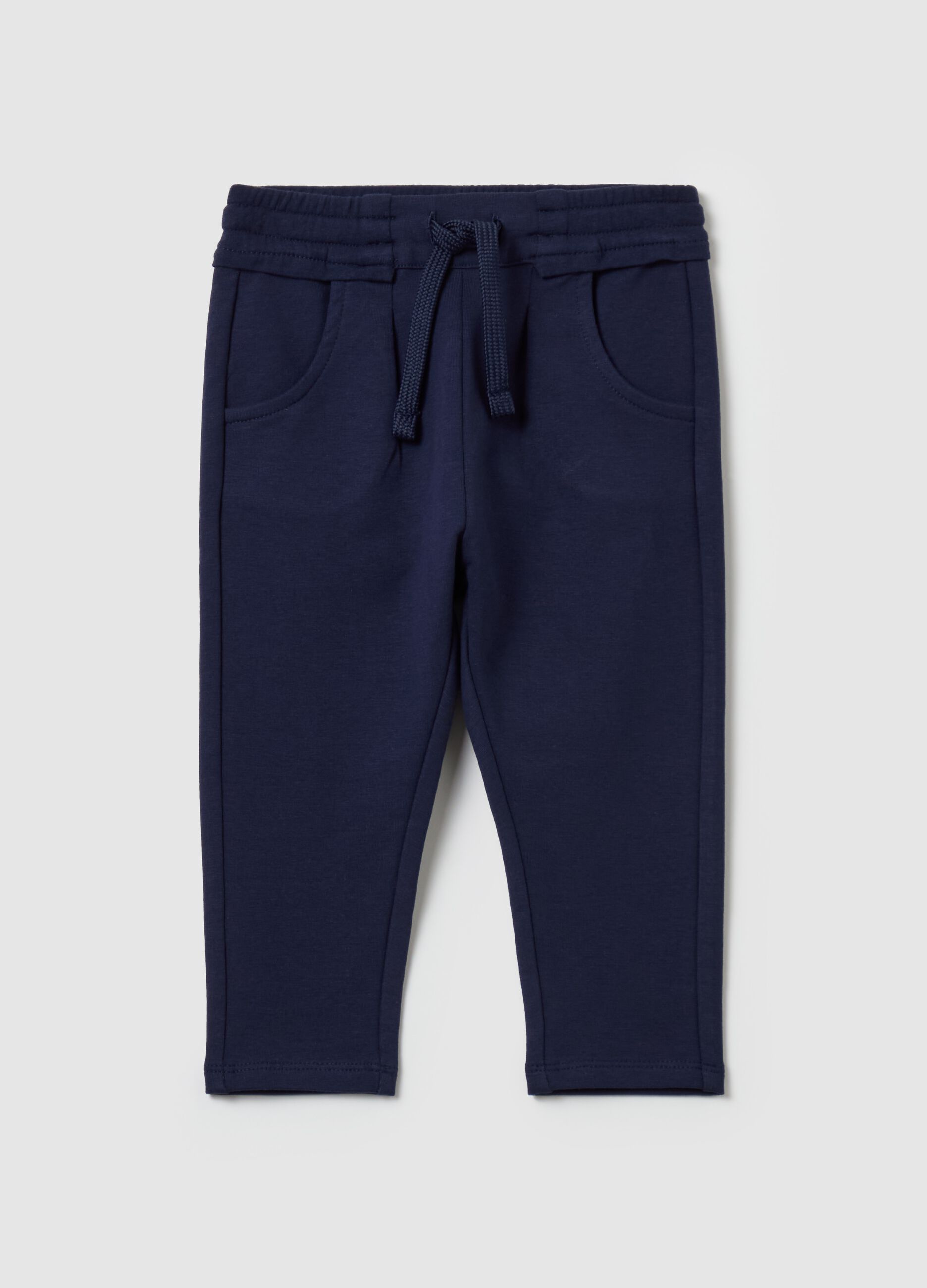 French terry joggers with drawstring