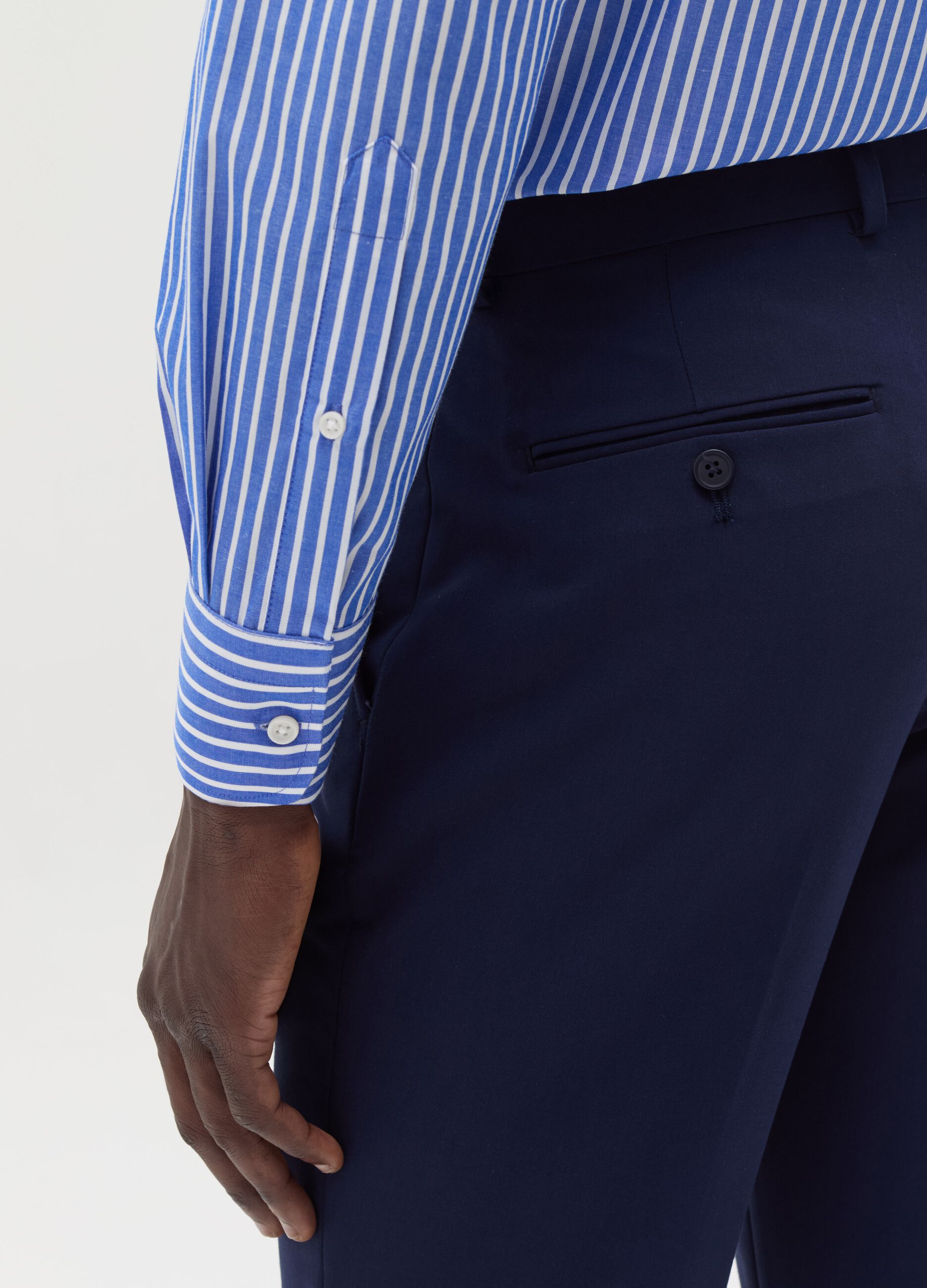 Regular-fit shirt with striped pattern